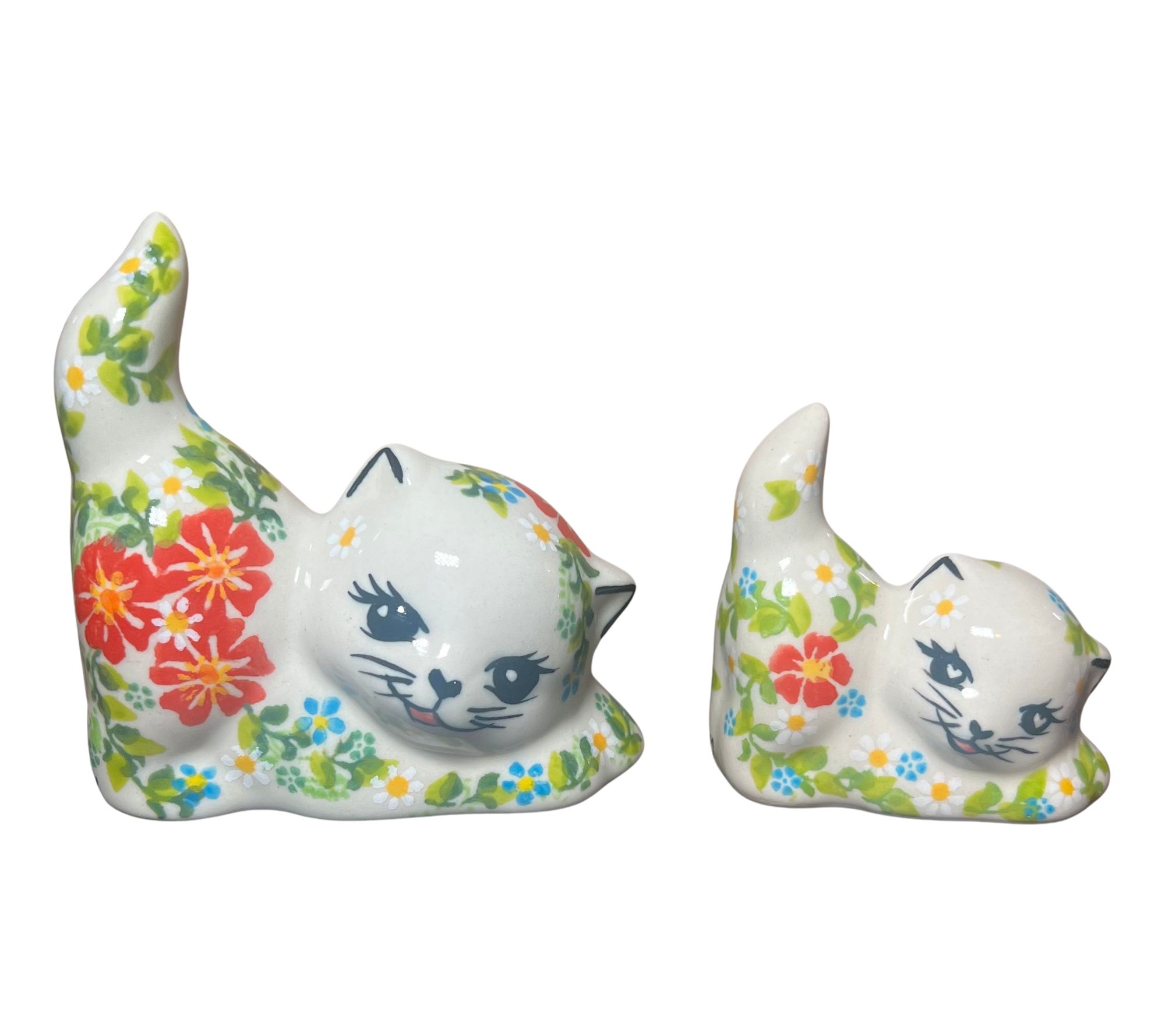 Lidia's Polish Pottery Set of 2 Cats