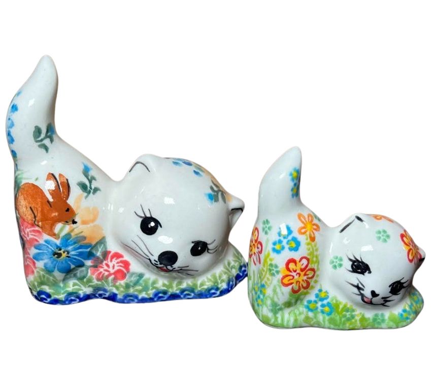 Lidia's Polish Pottery Set of 2 Cats