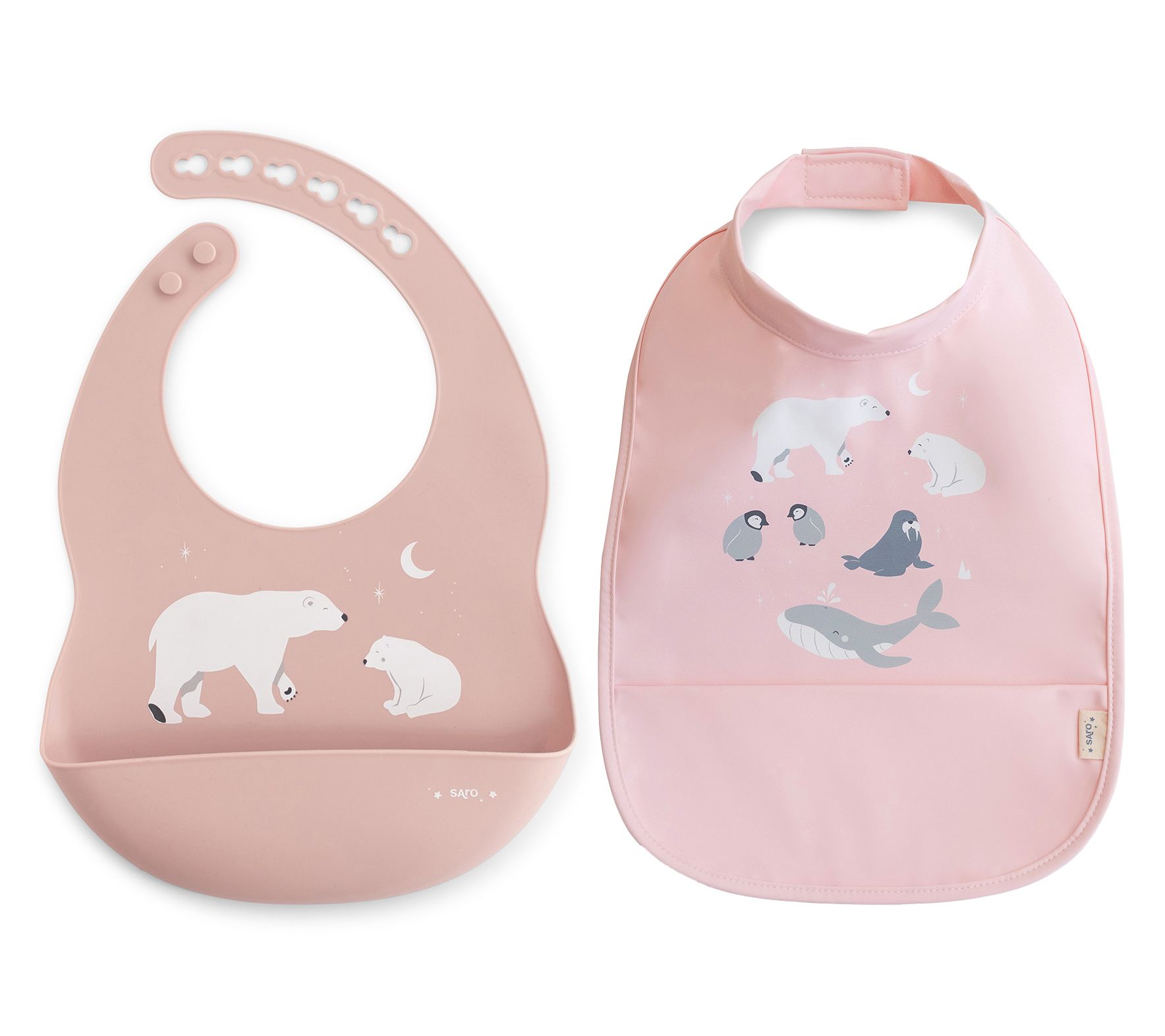 Saro "Polaris" Silicone + Waterproof Bib Set