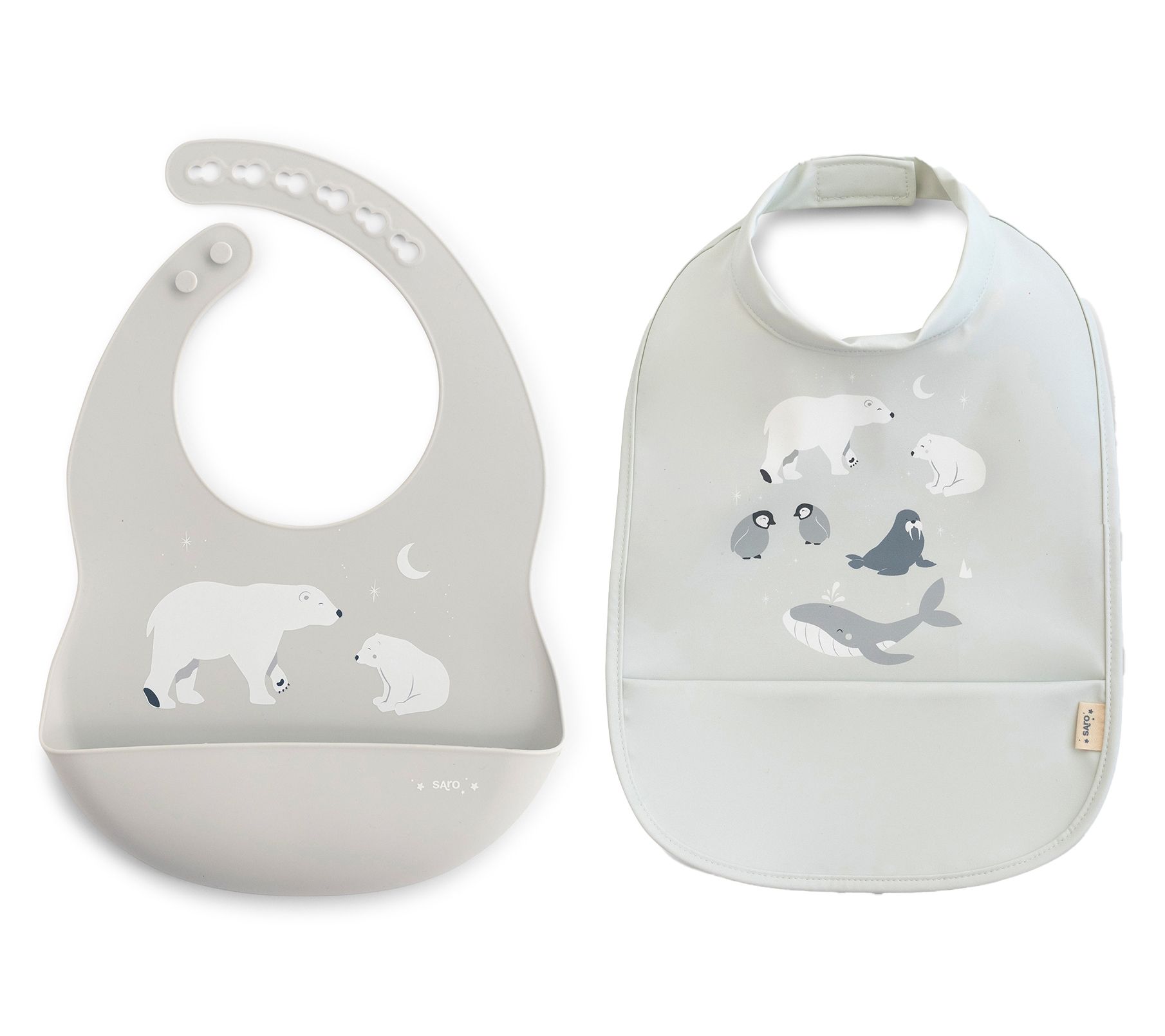 Saro "Polaris" Silicone + Waterproof Bib Set