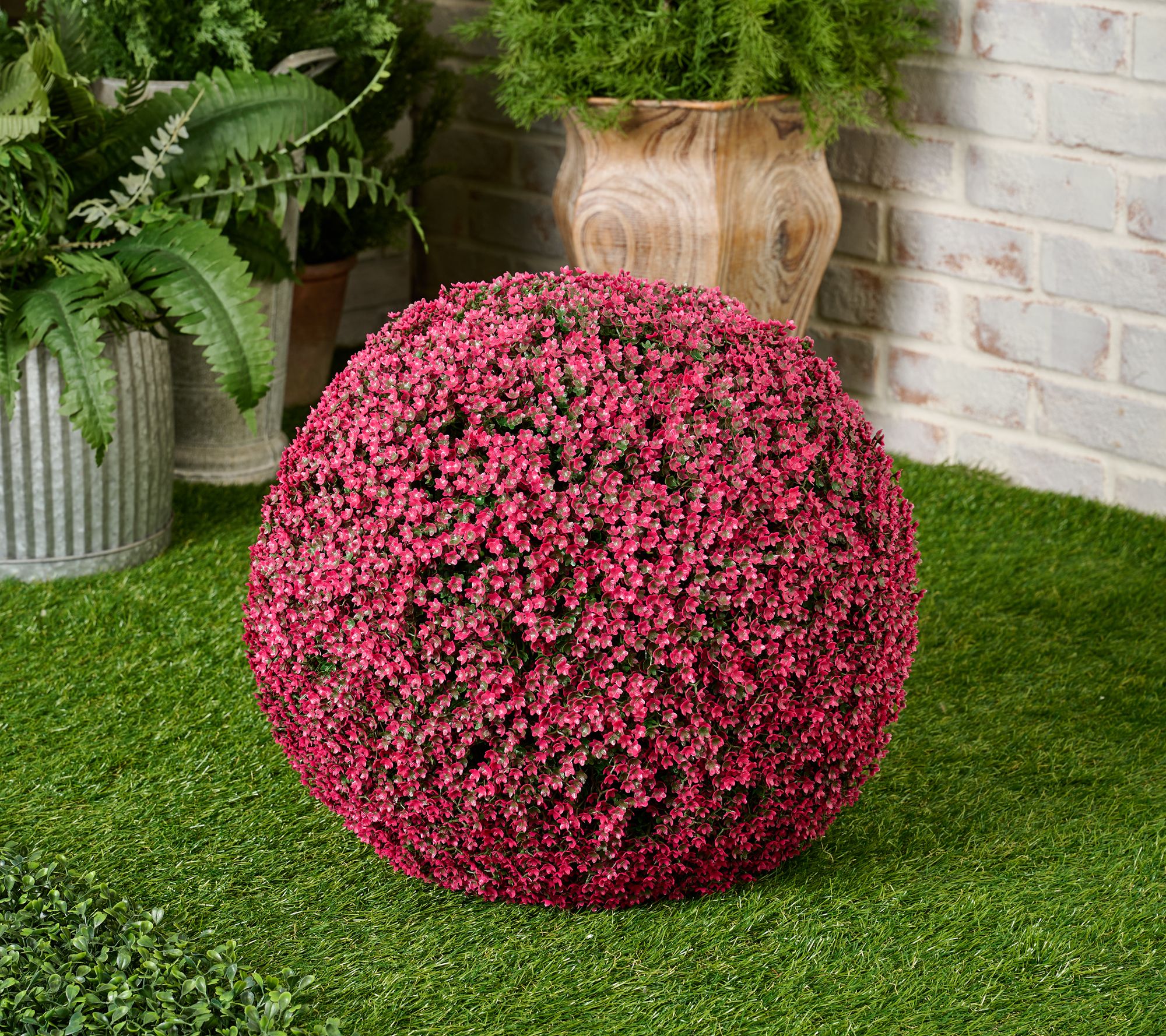 Wicker Park Oversized Indoor/Outdoor Faux Floral Sphere