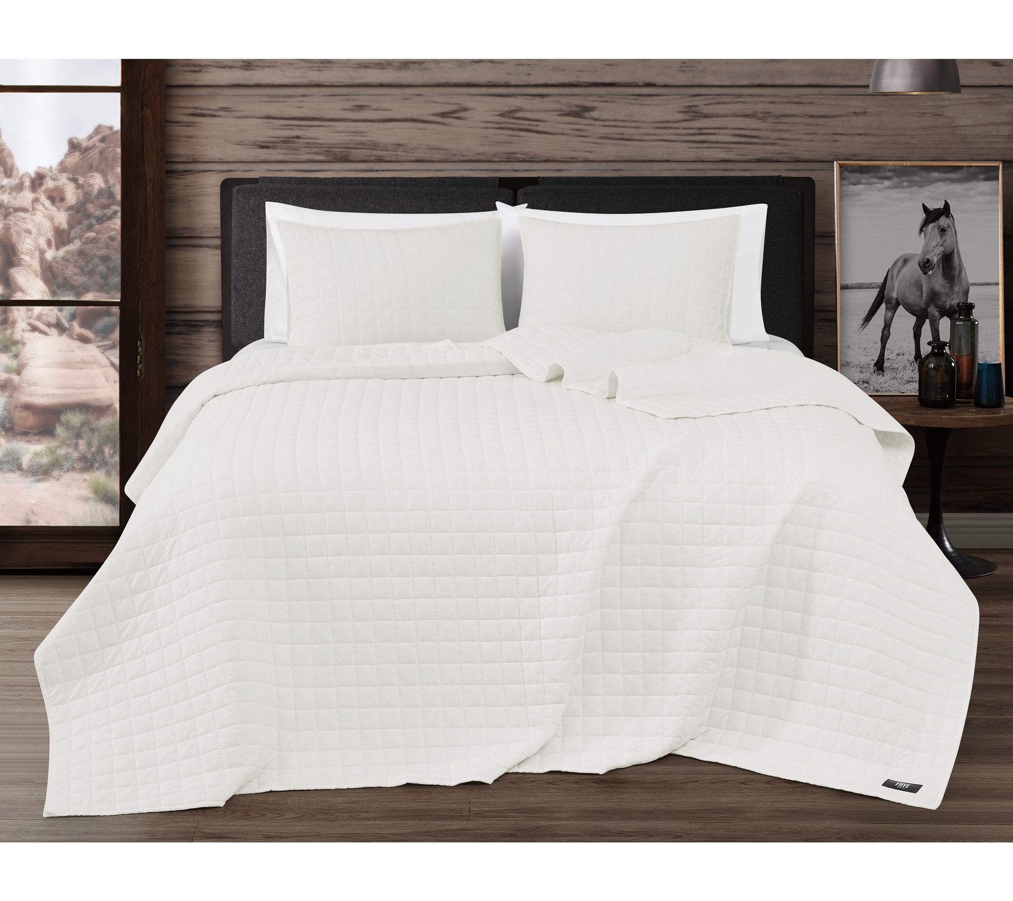Frye Vintage Washed Cotton Full/Queen 3-Piece Quilt Set
