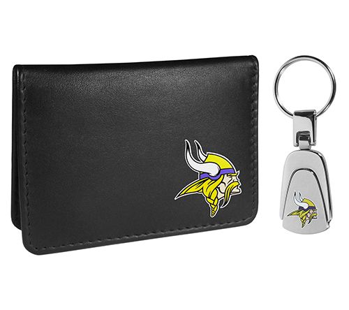 Siskiyou Sports NFL Weekend Bi-fold Wallet & Steel Key Chain