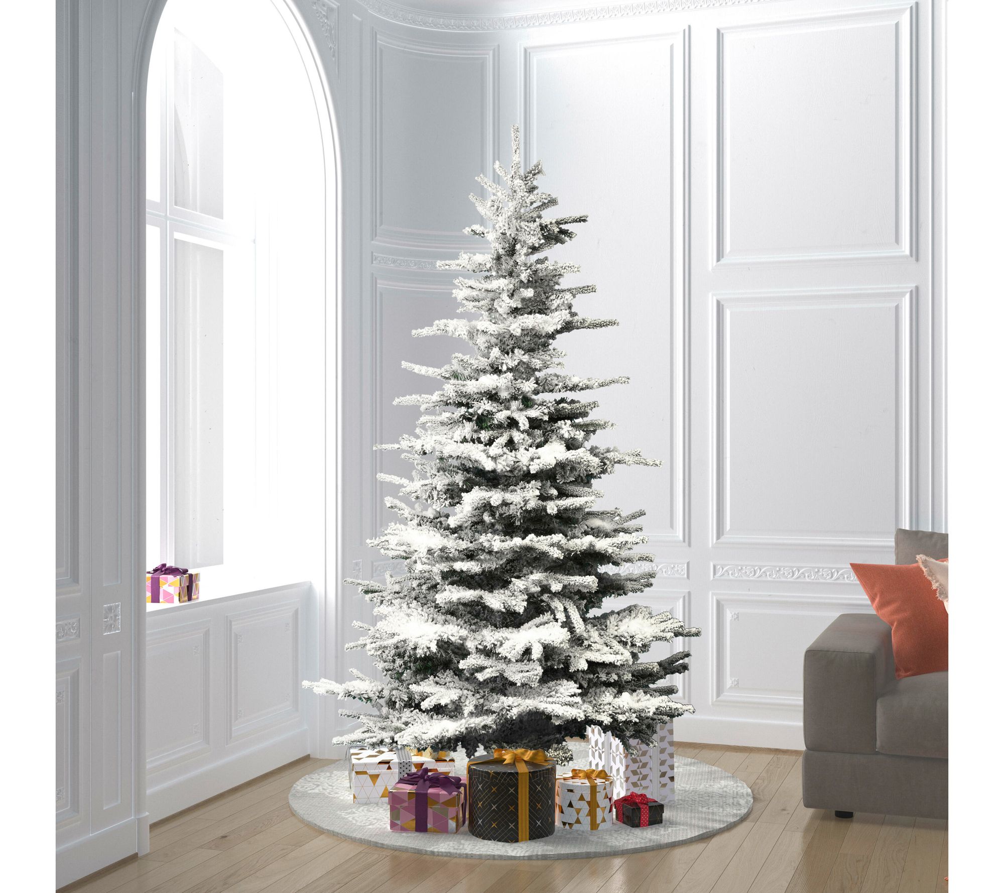 Vickerman 6.5' Flocked Sierra Fir Artificial Un-Lit Tree