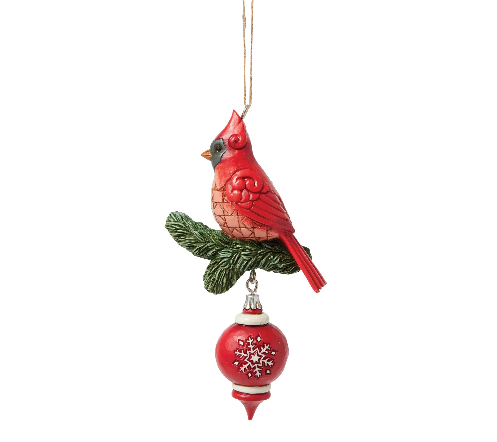 Jim Shore Heartwood Creek Nordic Noel CardinalOrnament 4.45in