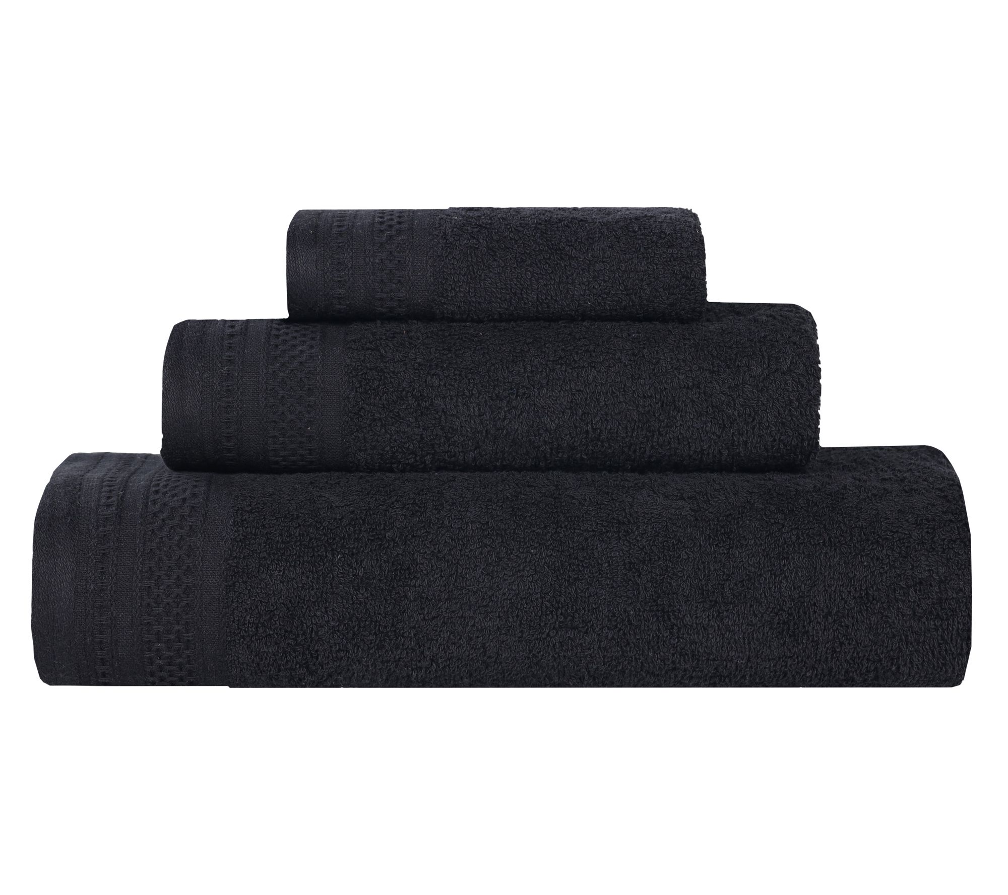 Superior Honeycomb Waffle Border Cotton 3-PieceTowel Set