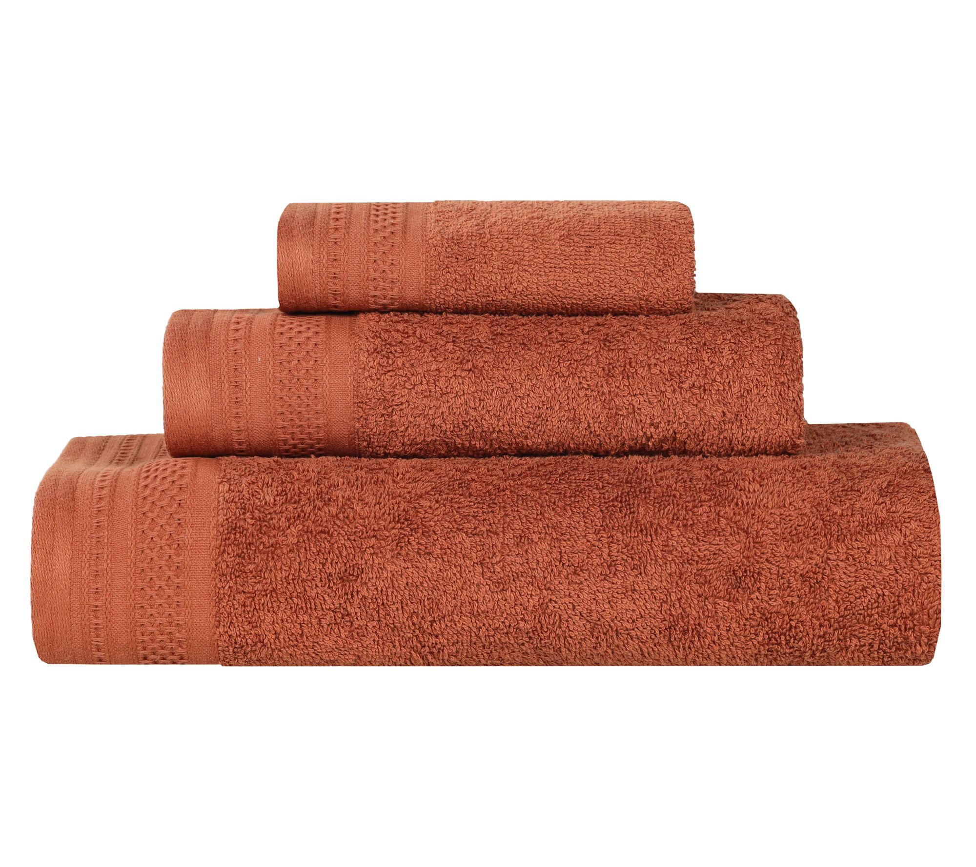 Superior Honeycomb Waffle Border Cotton 3-PieceTowel Set