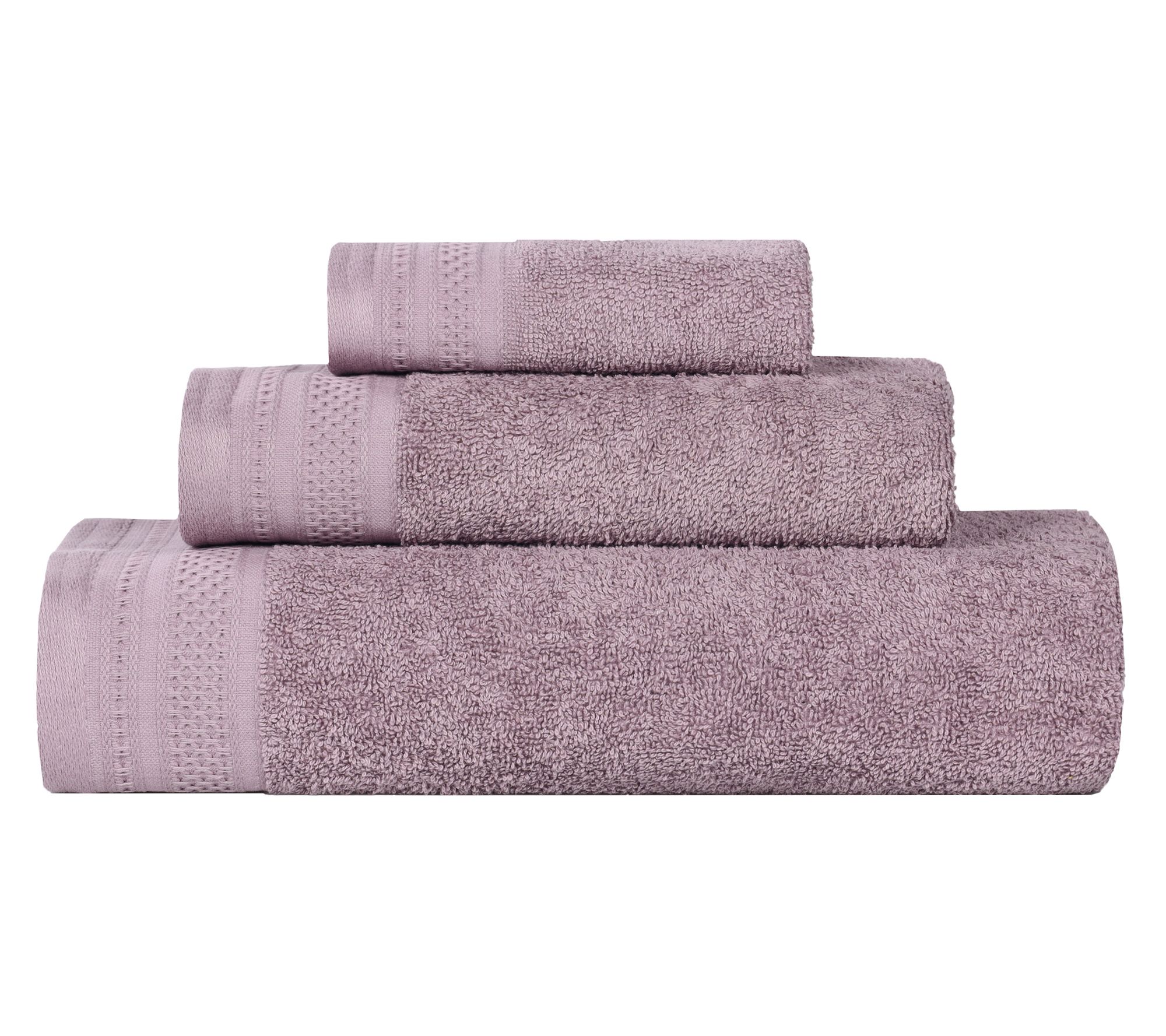 Superior Honeycomb Waffle Border Cotton 3-PieceTowel Set