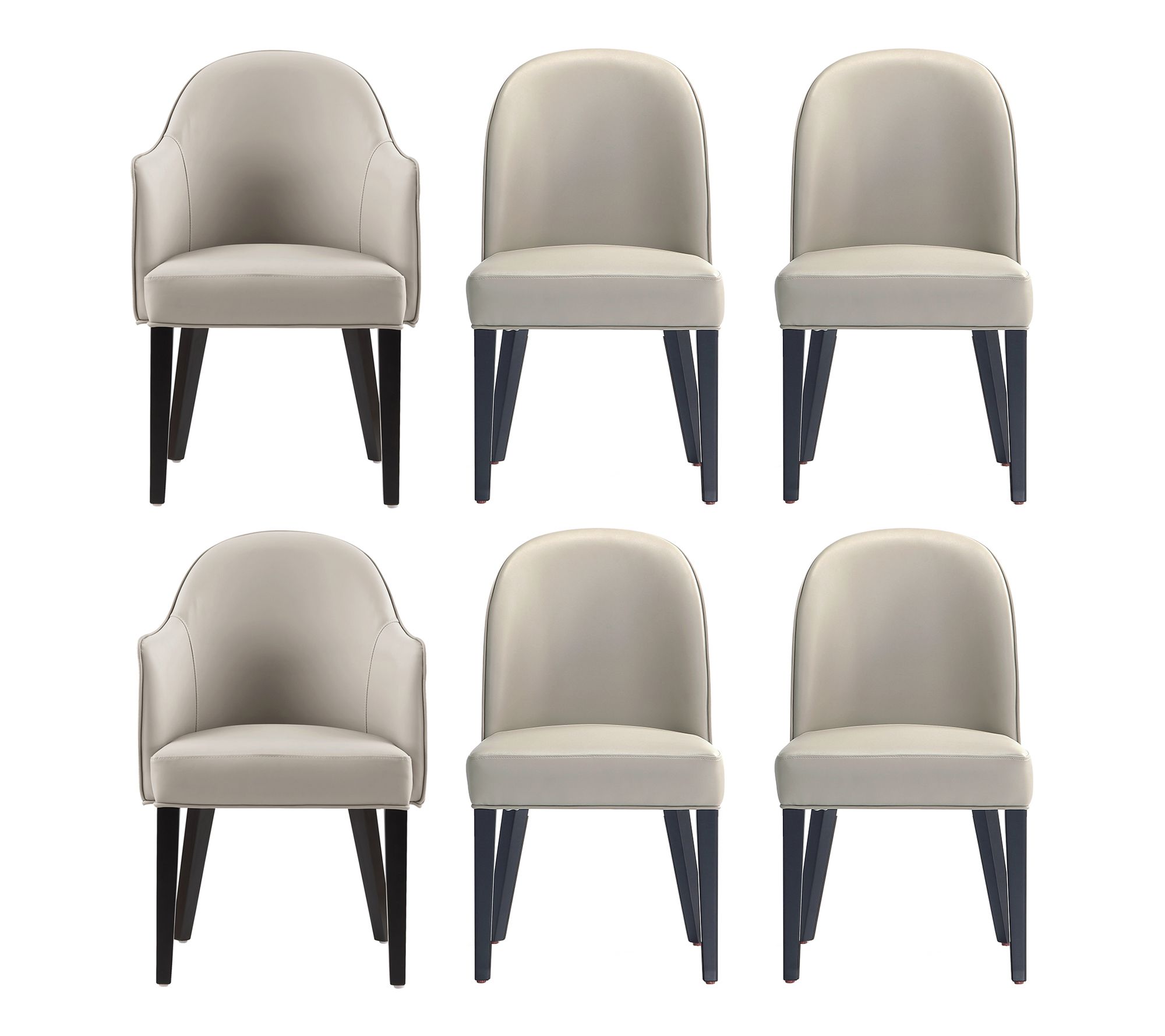 Manhattan Comfort 6-Piece Hillman Dining Chairand Arm Chair