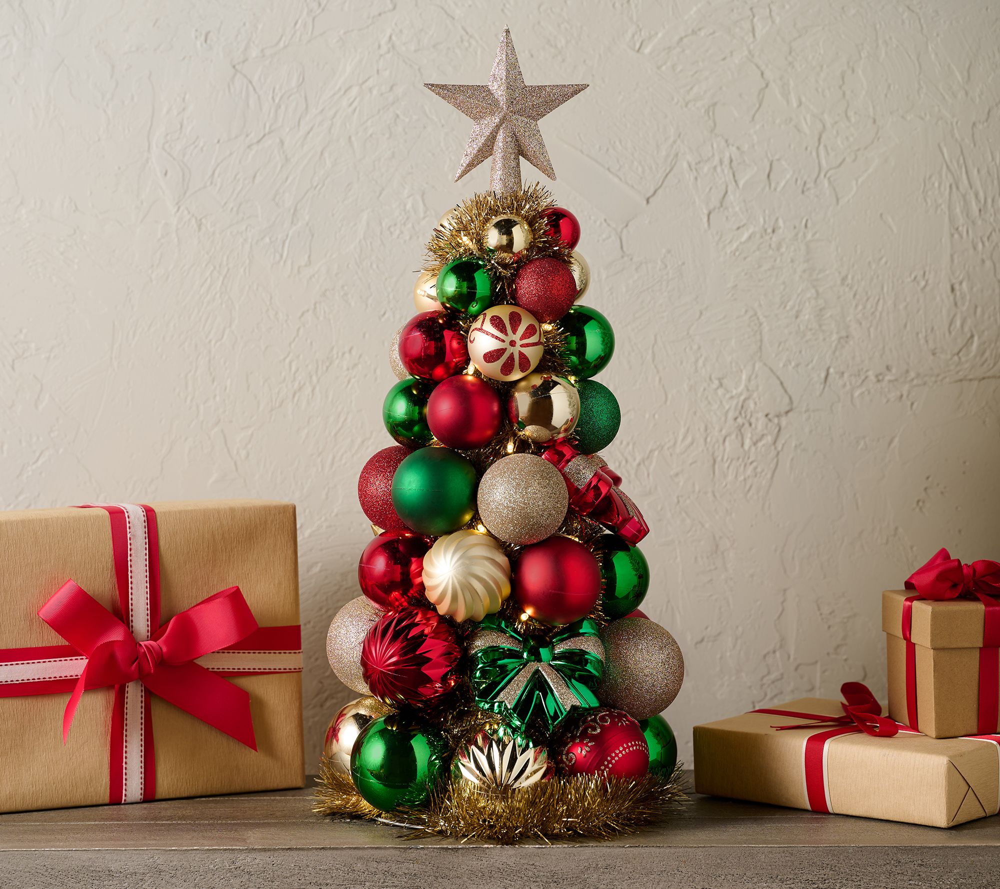 "As Is" Kringle Express 24" Lit Shatterproof Ornament Tree