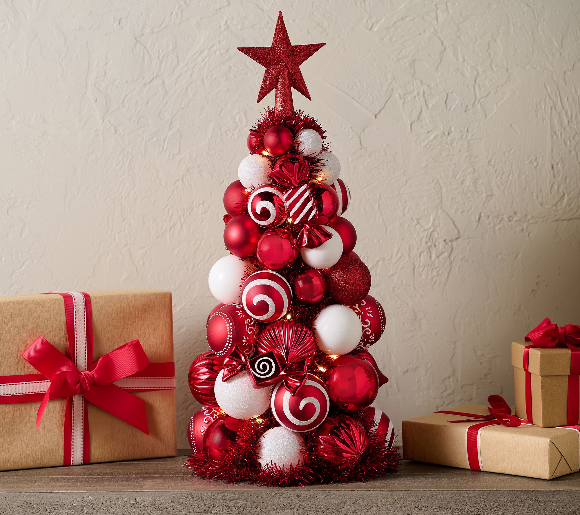 "As Is" Kringle Express 24" Lit Shatterproof Ornament Tree