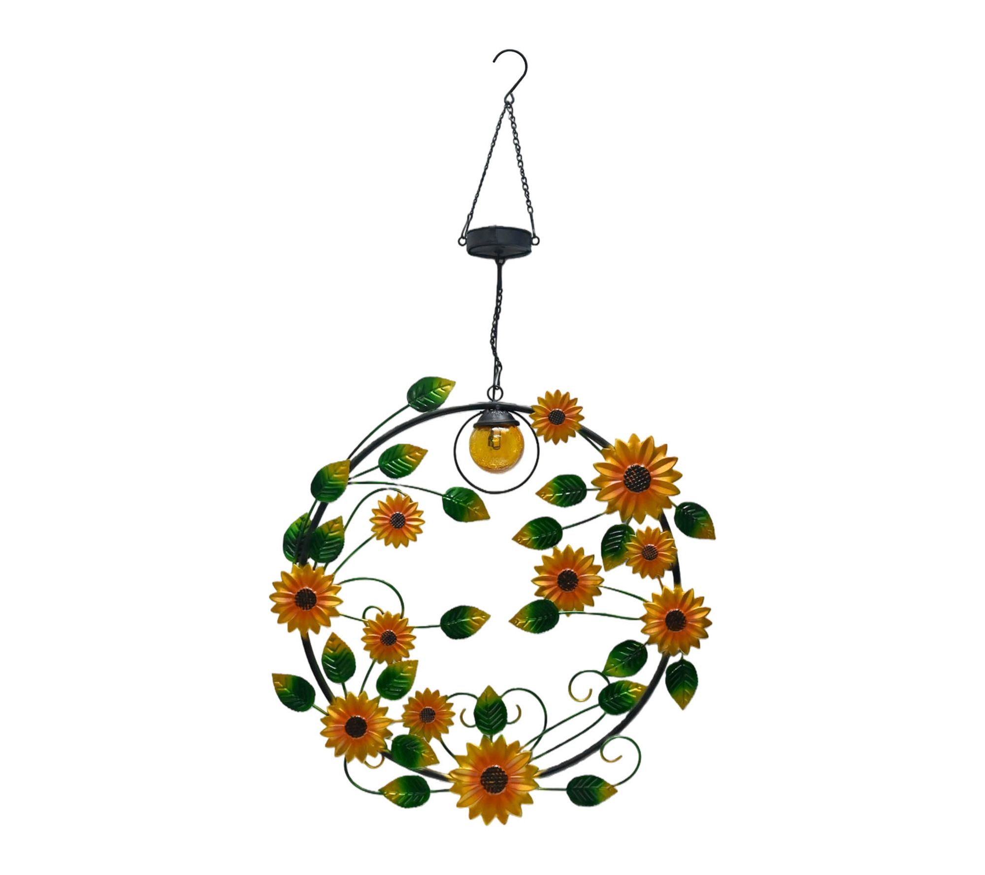 Temp-tations Seasonal Indoor/Outdoor Solar Metal Wreath