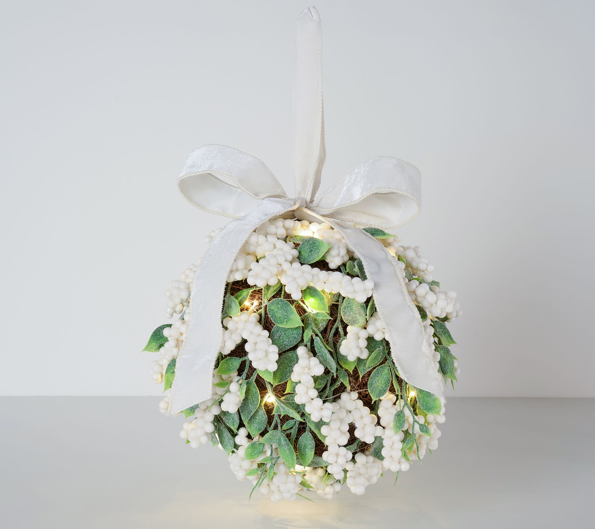 Home Reflections 10" Lit Berry Kissing Ball