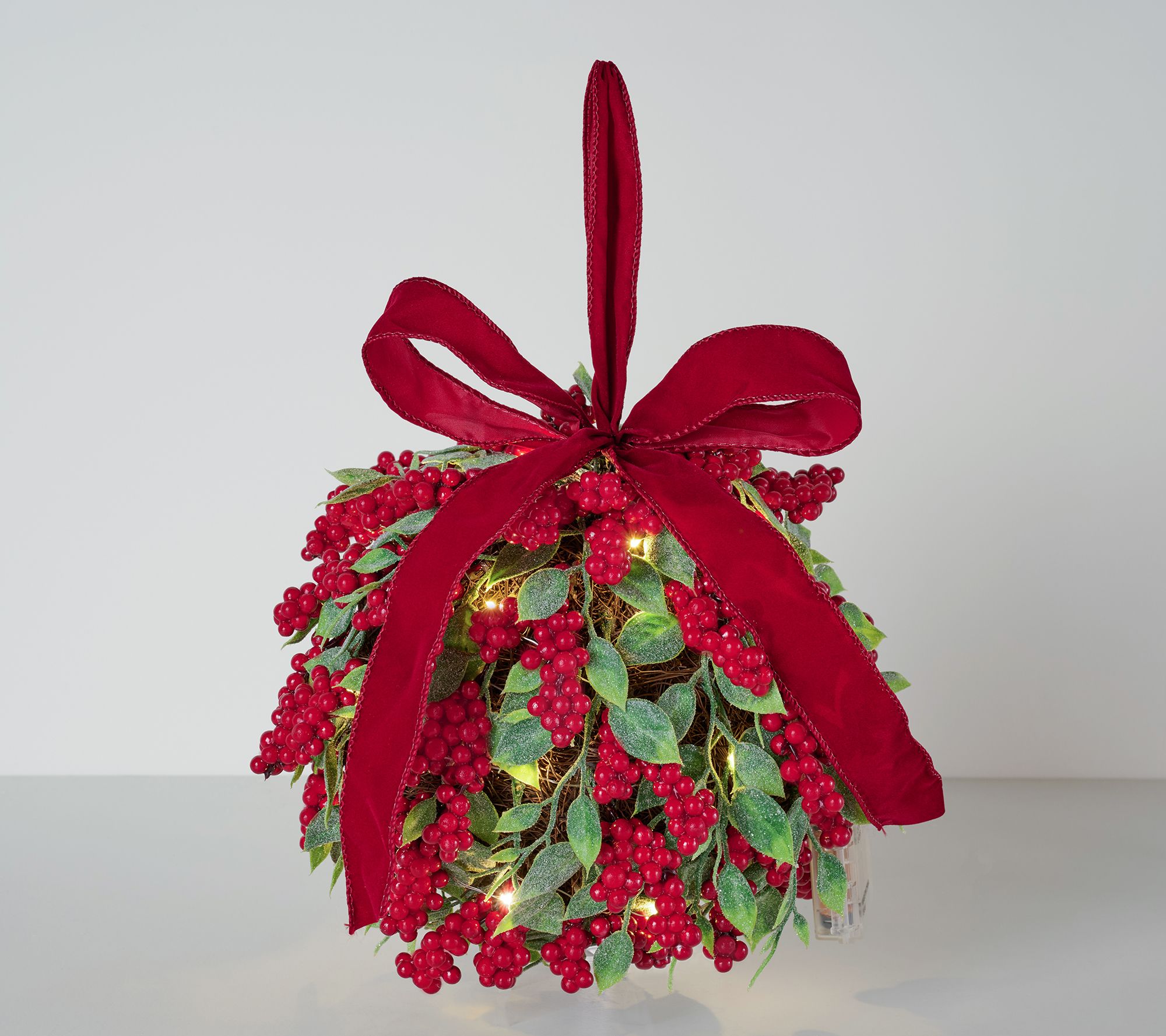 Home Reflections 10" Lit Berry Kissing Ball