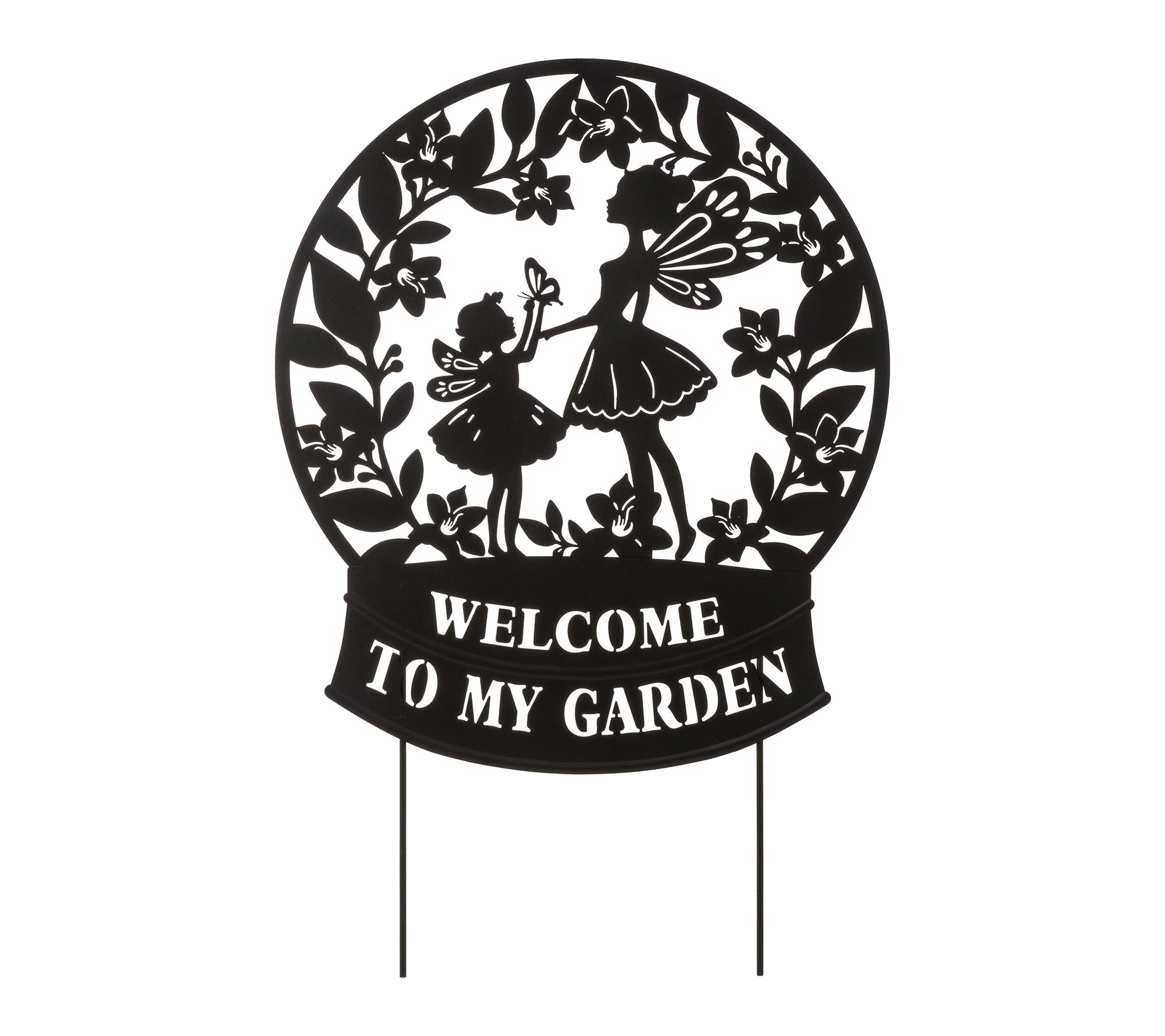 Glitzhome 30''H "Welcome to my Garden" Fairy Garden Stake