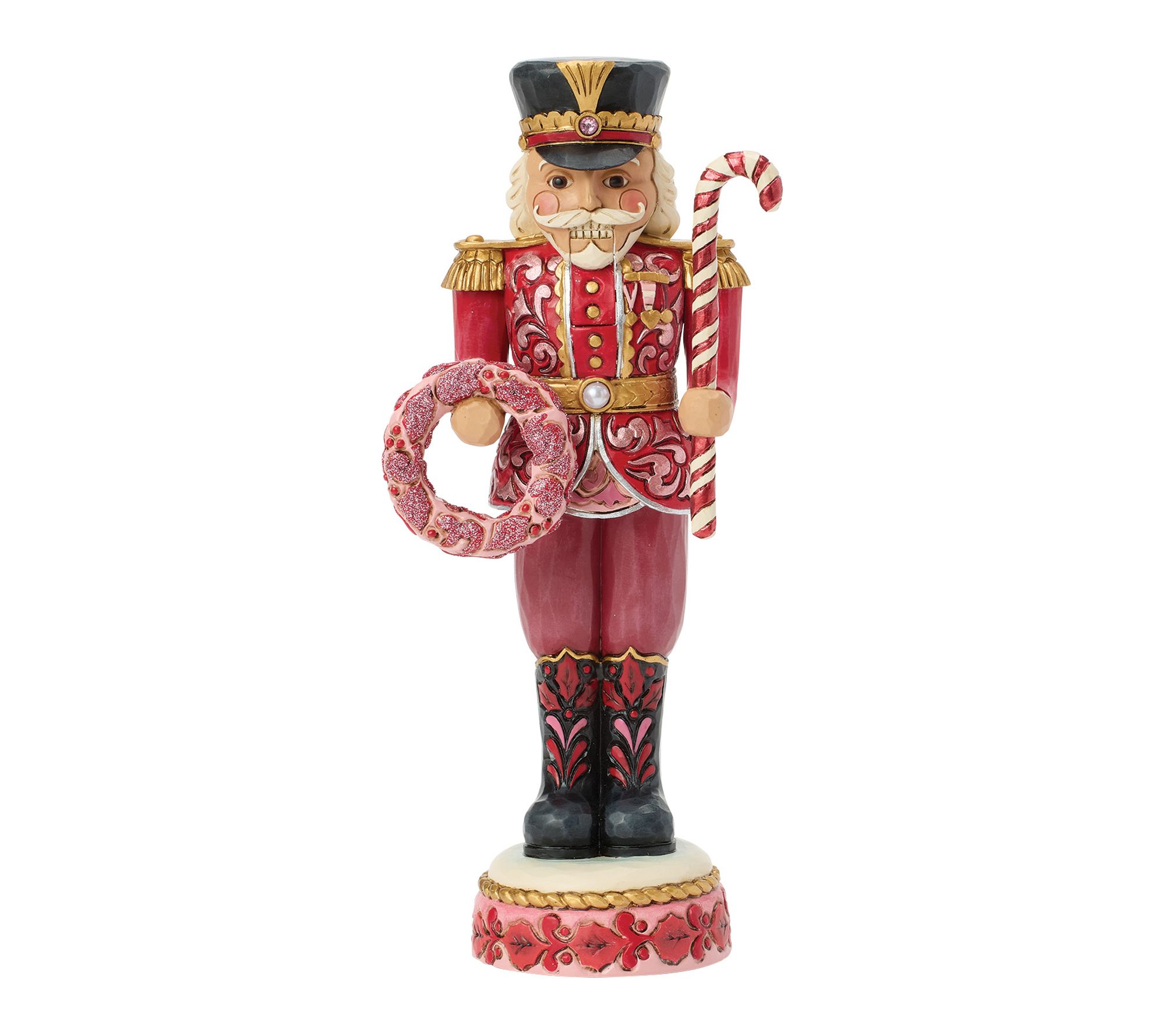 Jim Shore Heartwood Creek Soldier Nutcracker Pink & Red Fig