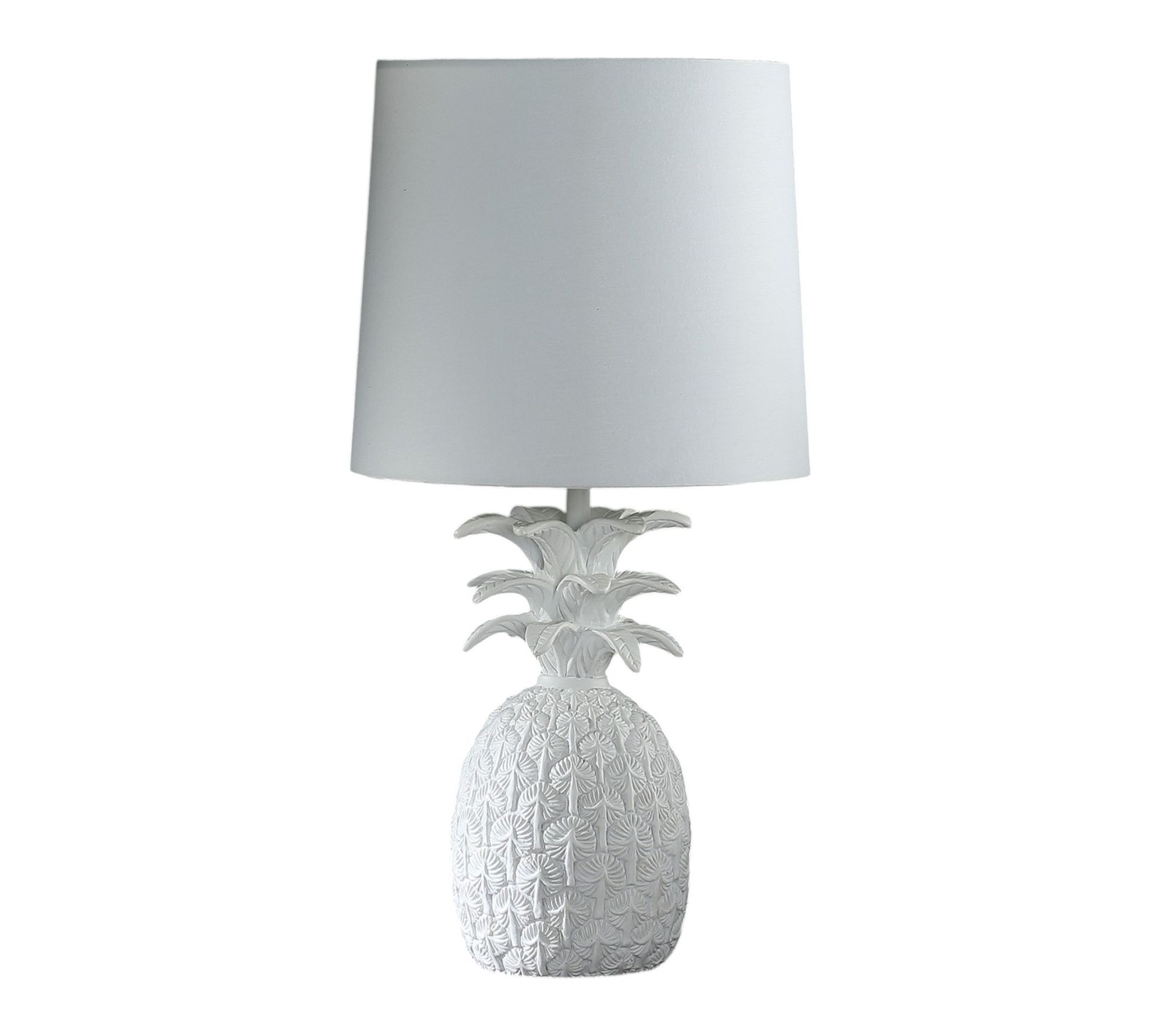 HomeRoots 17" White Pineapple Table Lamp with Empire Shade