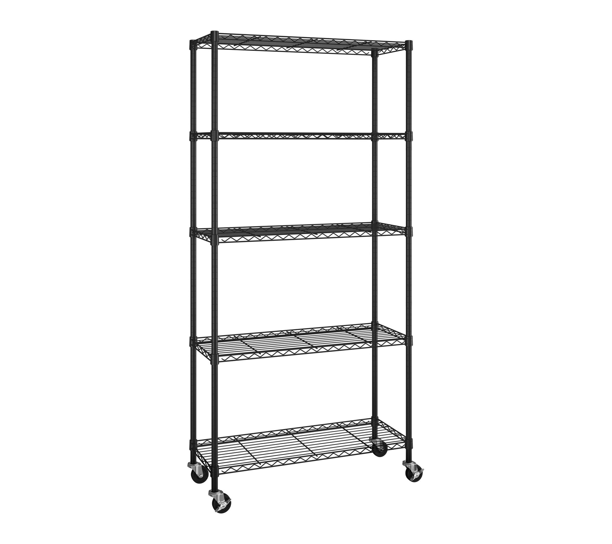Seville Classics 5 Tier Wire Shelving, 36" W x 14" D x 75.5" H