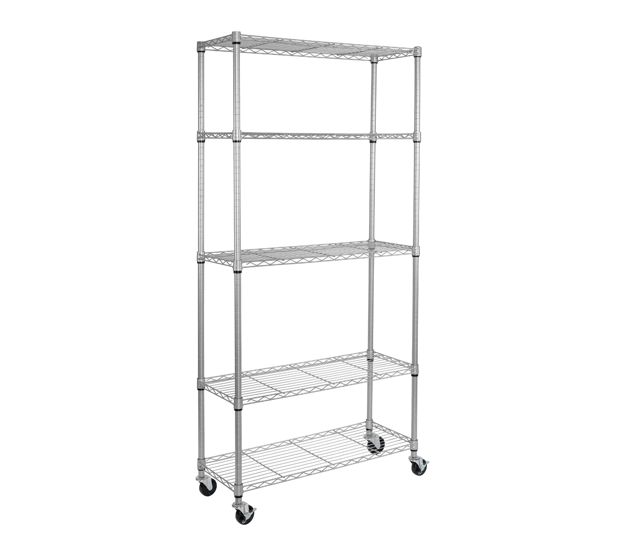 Seville Classics 5 Tier Wire Shelving, 36" W x 14" D x 75.5" H
