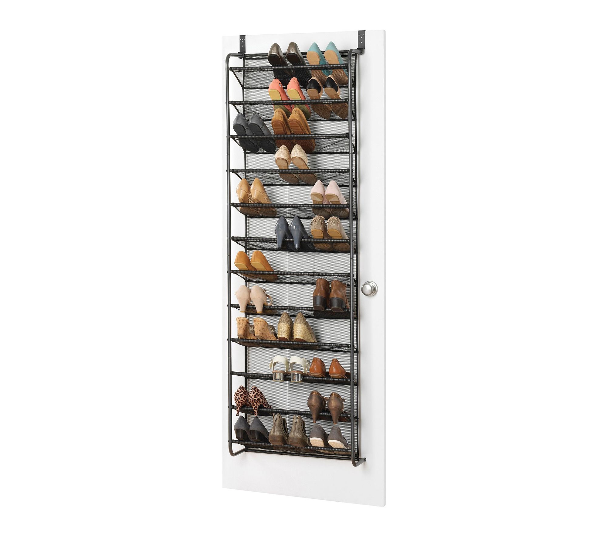 Whitmor 36-pair Over-the-Door Shoe Rack in Gunmetal