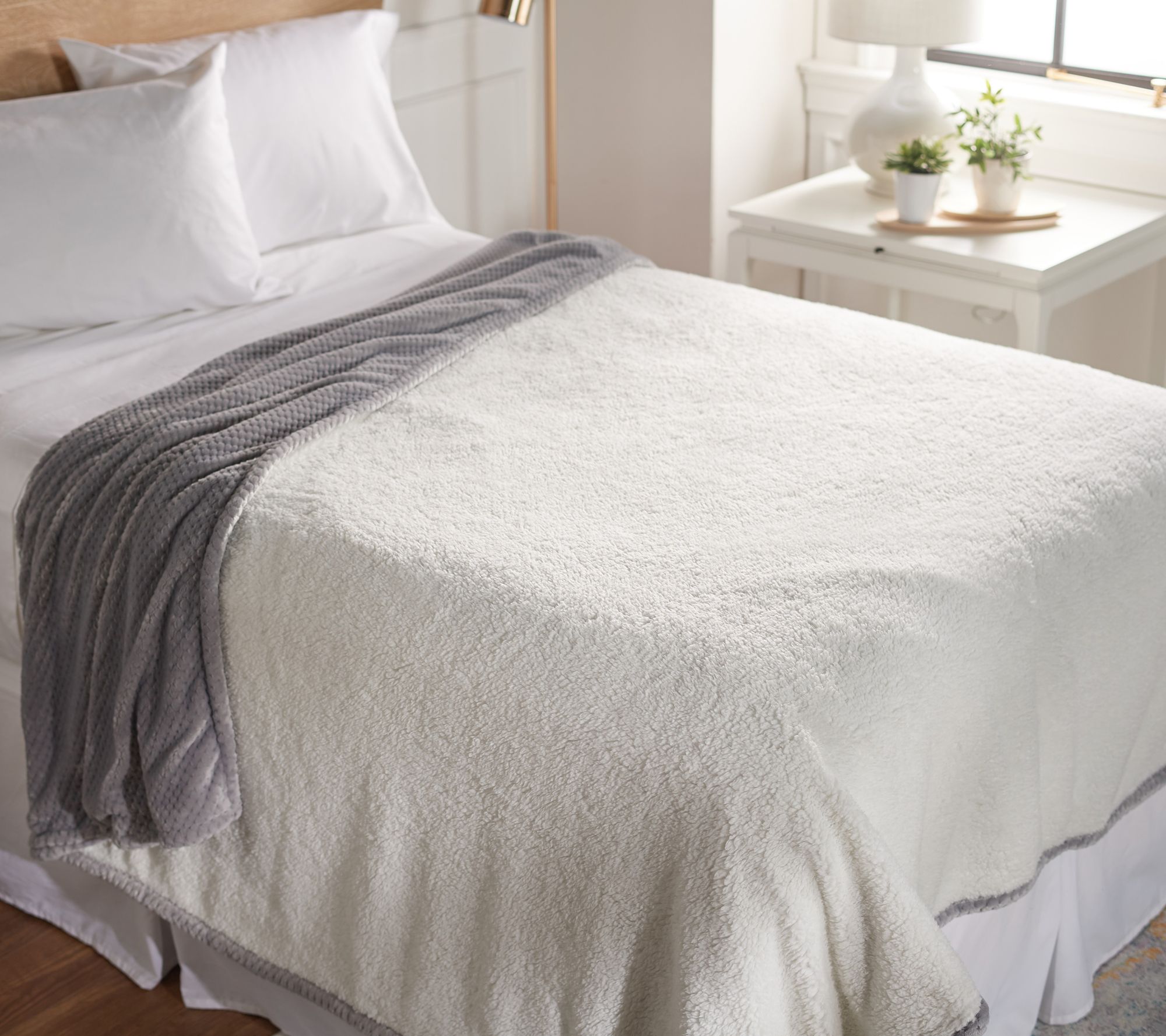 Berkshire and Sherpa Reversible Blanket Full