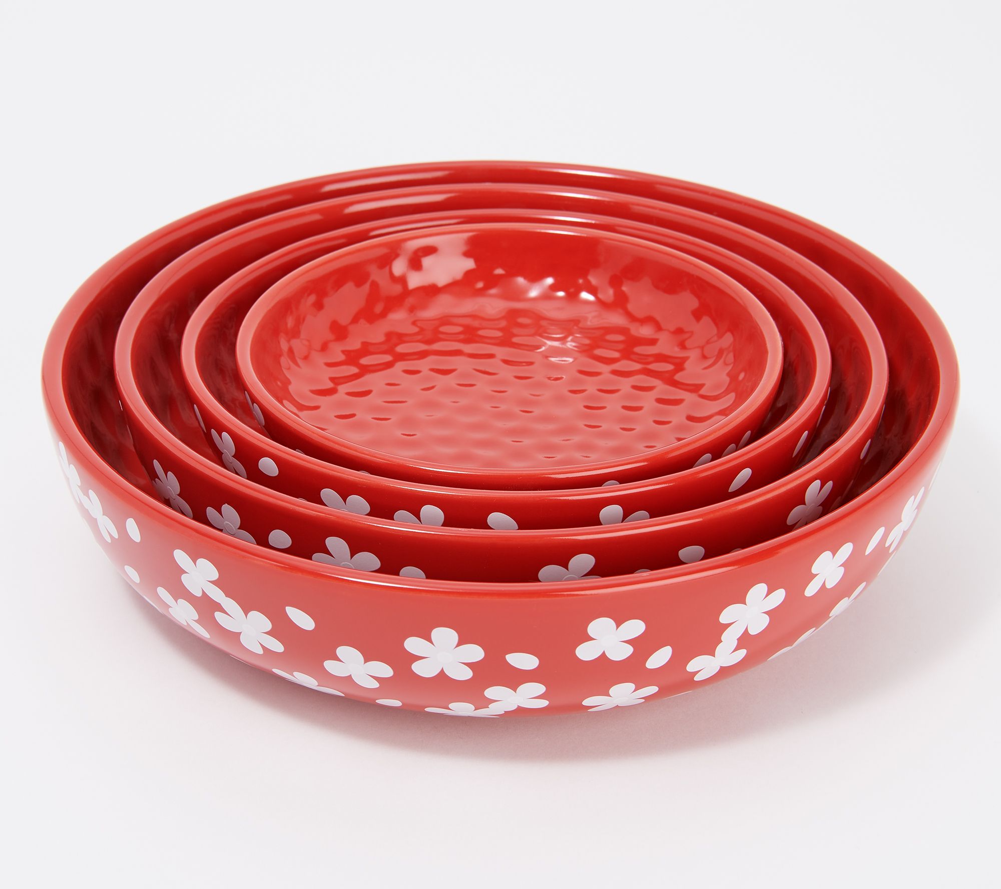 "As Is" Temptations Fields of Flowers Set of 4 Bowls