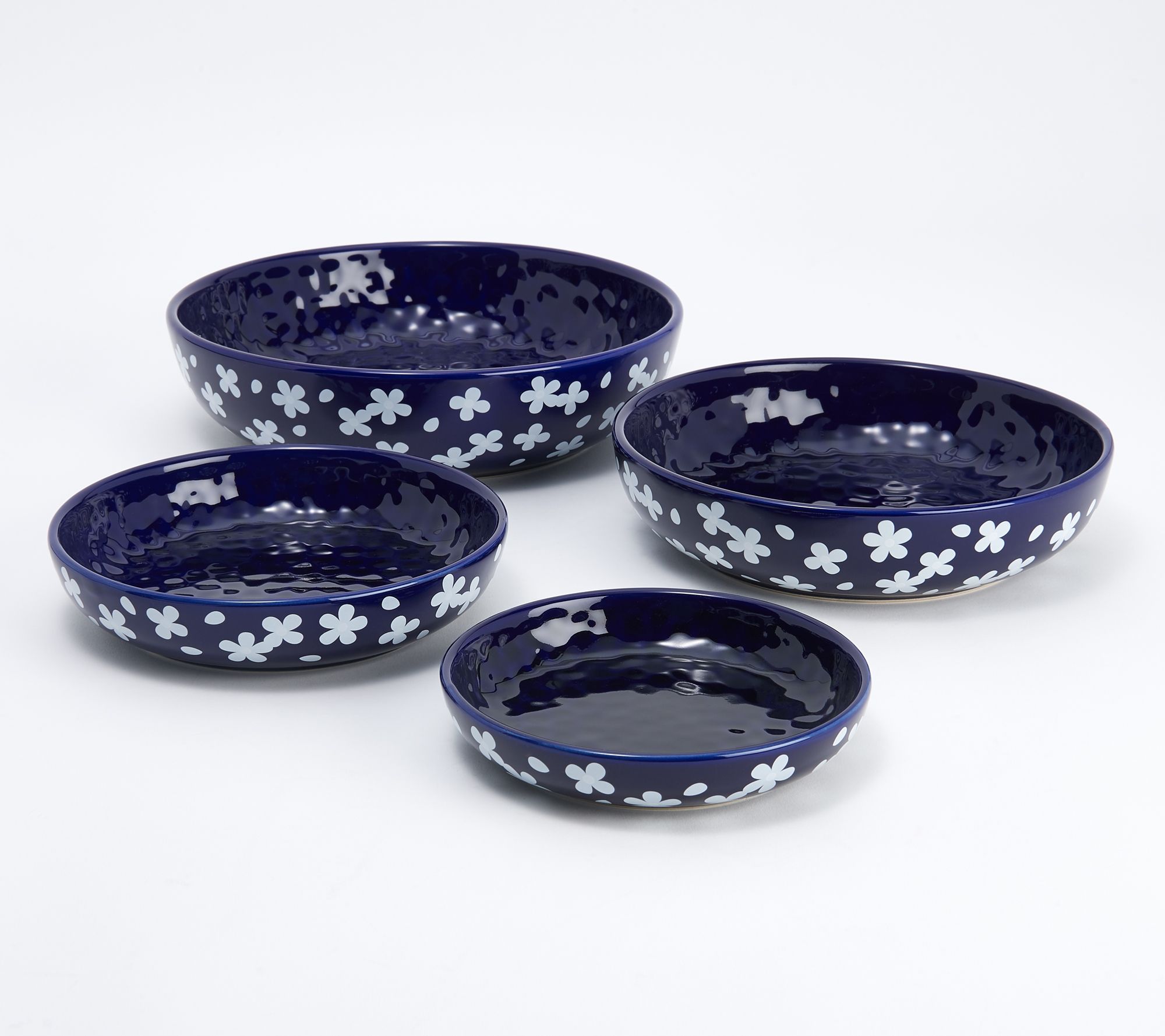 "As Is" Temptations Fields of Flowers Set of 4 Bowls