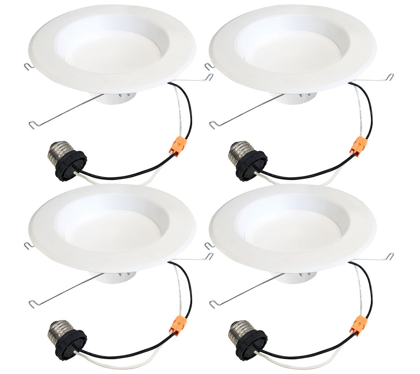 Bulbrite 5/6" Warm White Round LED Recessed Downlight, 4PK