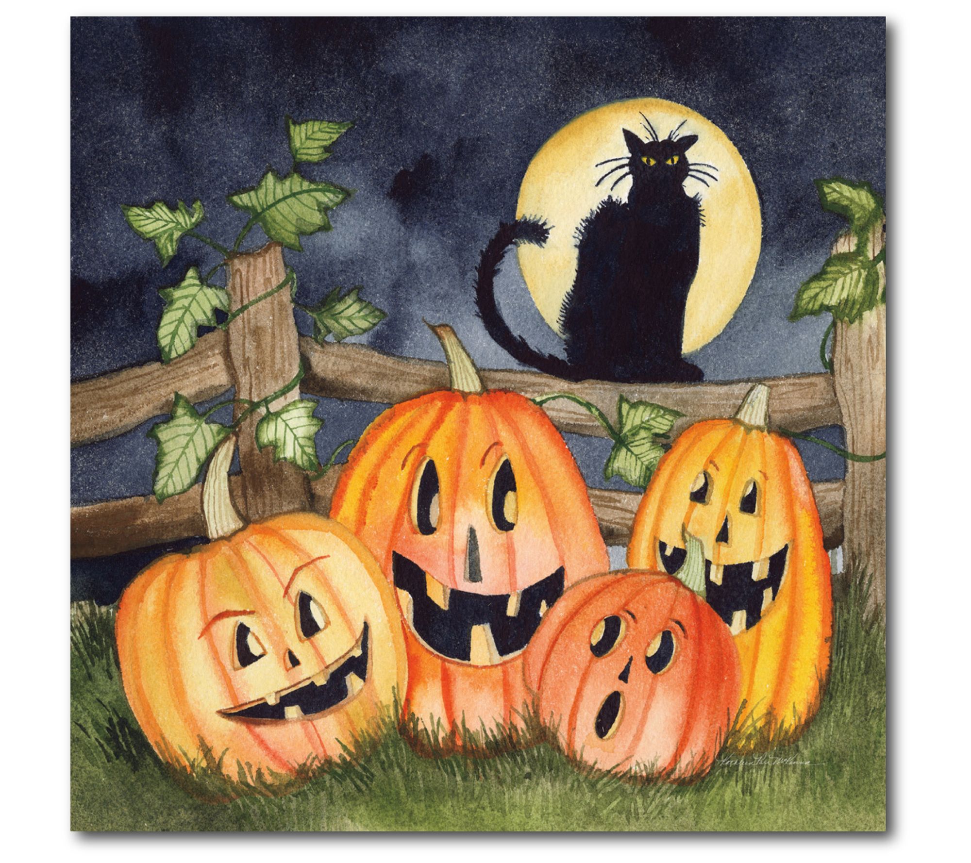 Courtside Market Haunting Halloween N 16x16 Canvas Wall Art