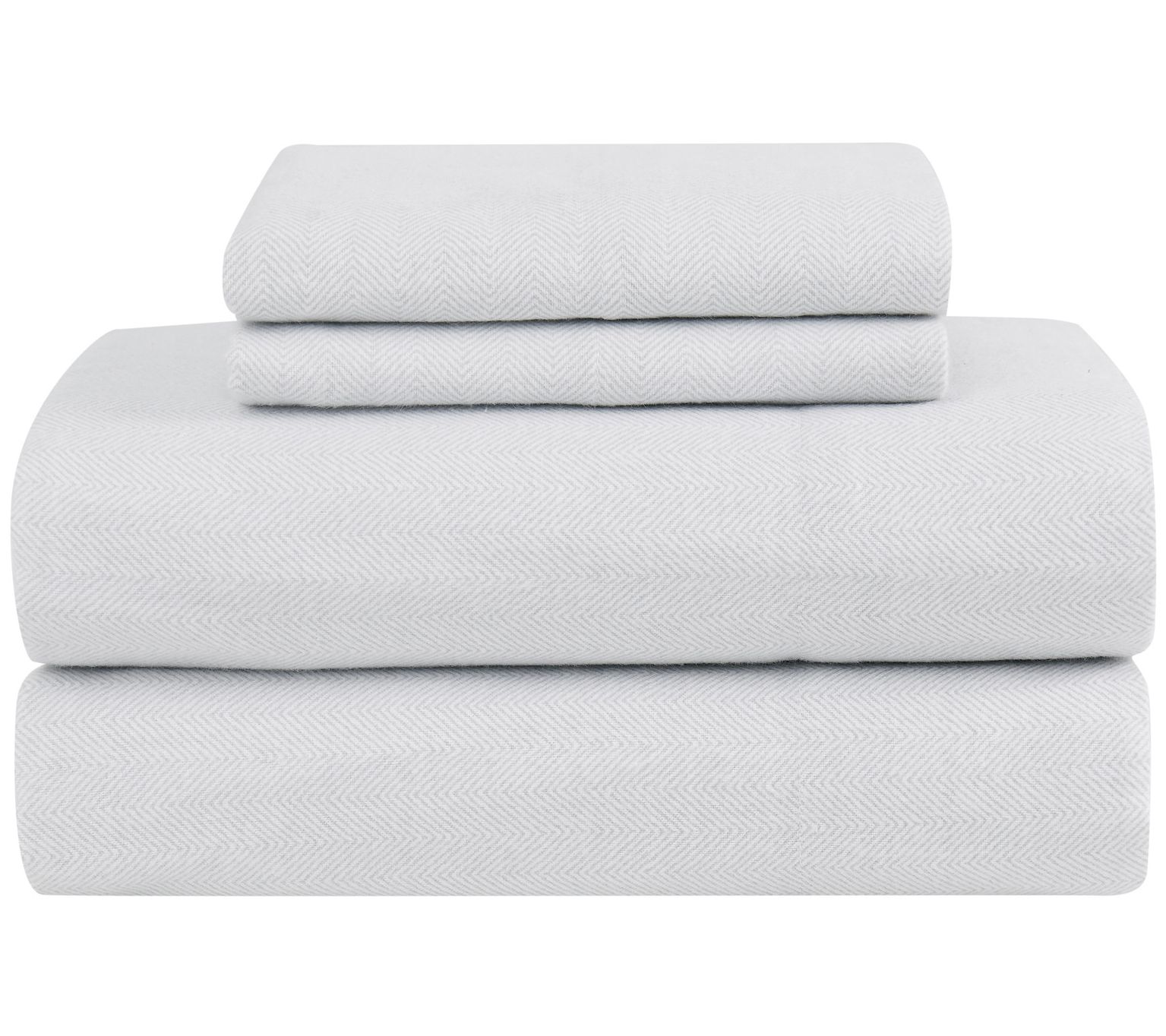 London Fog Herringbone Flannel 4 Piece Flannel Sheet Set