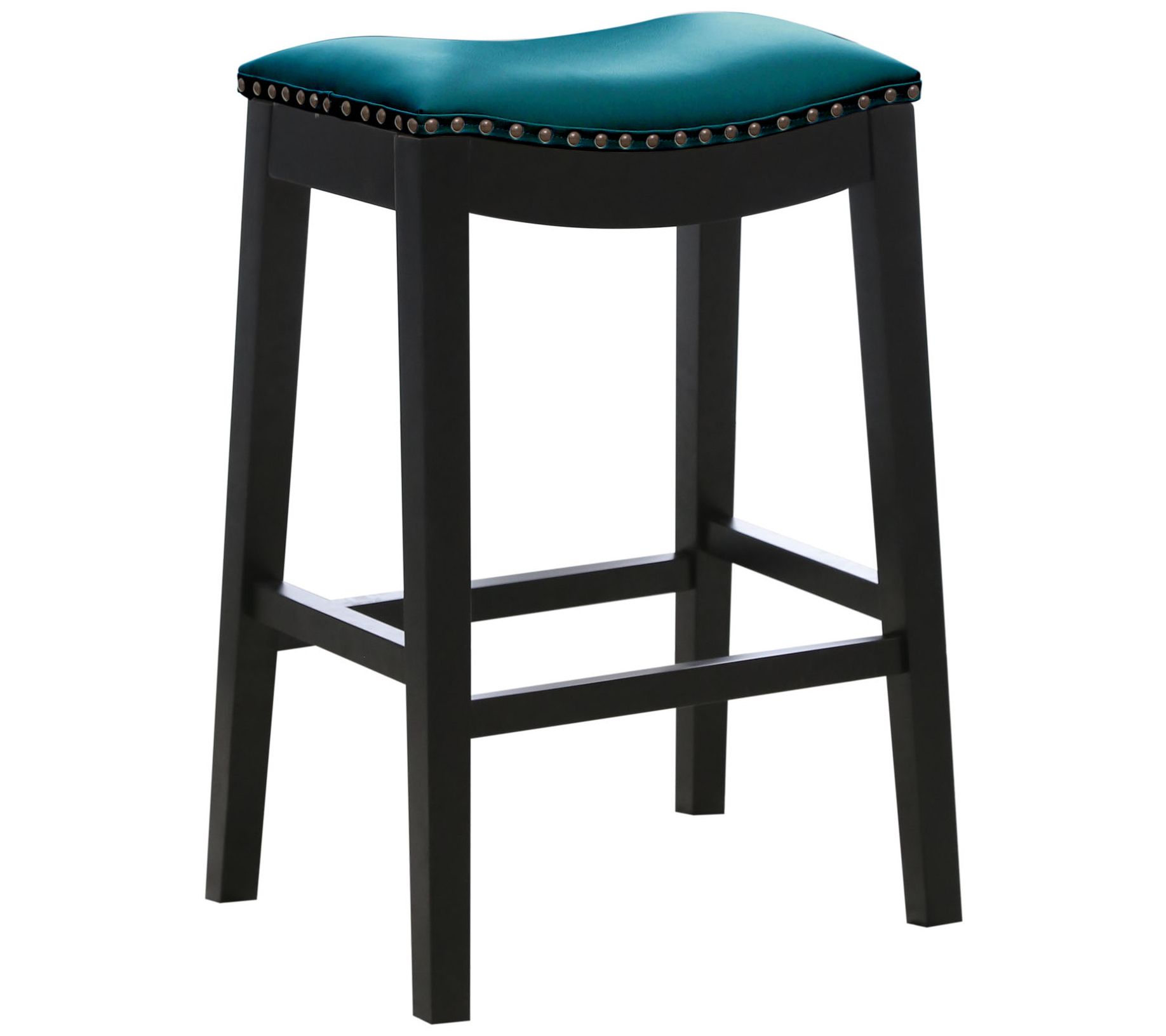 Anna Bonded Leather Saddle Counter Stool