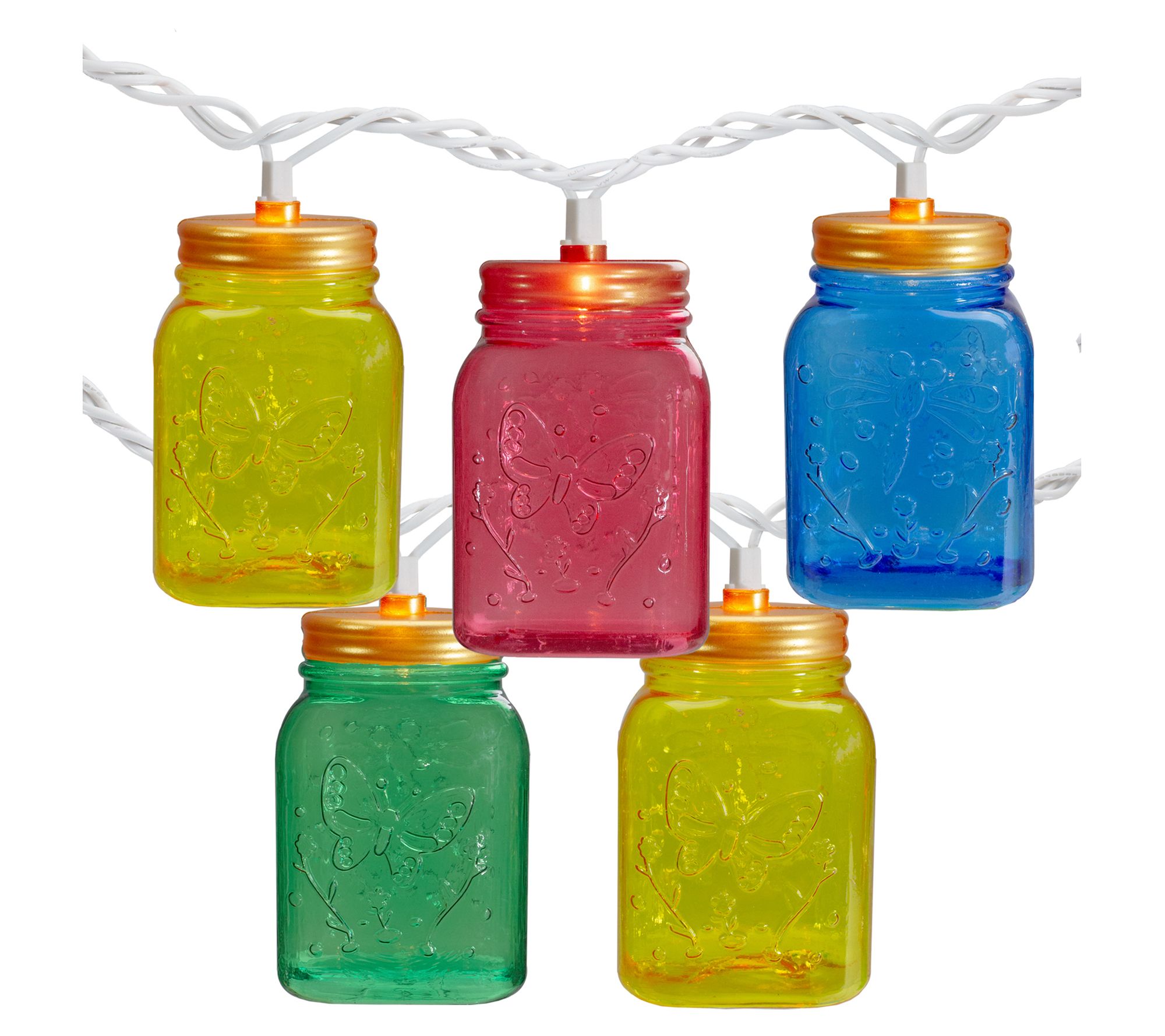 Northlight 10-Count Multi-Color Mini Mason Jaright Set