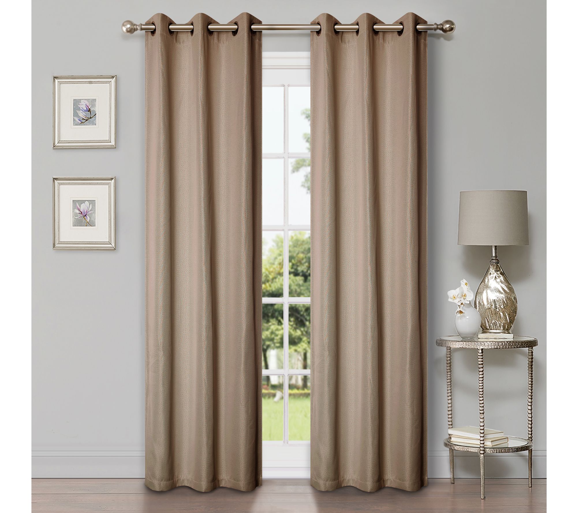 Superior Linen Modern Blackout 2-Piece Curtain Set, 42" x 108"