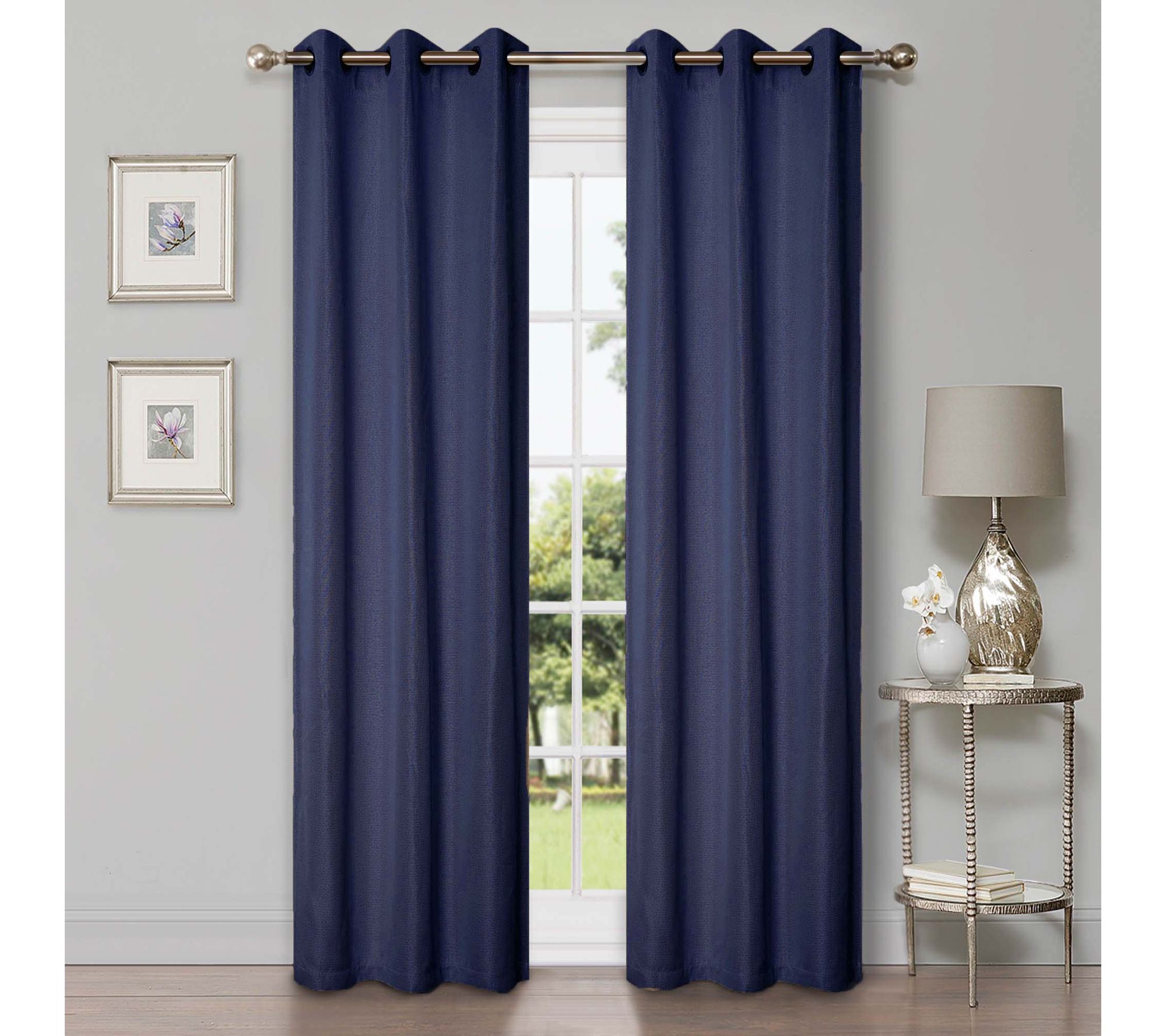 Superior Linen Modern Blackout 2-Piece Curtain Set, 42" x 108"