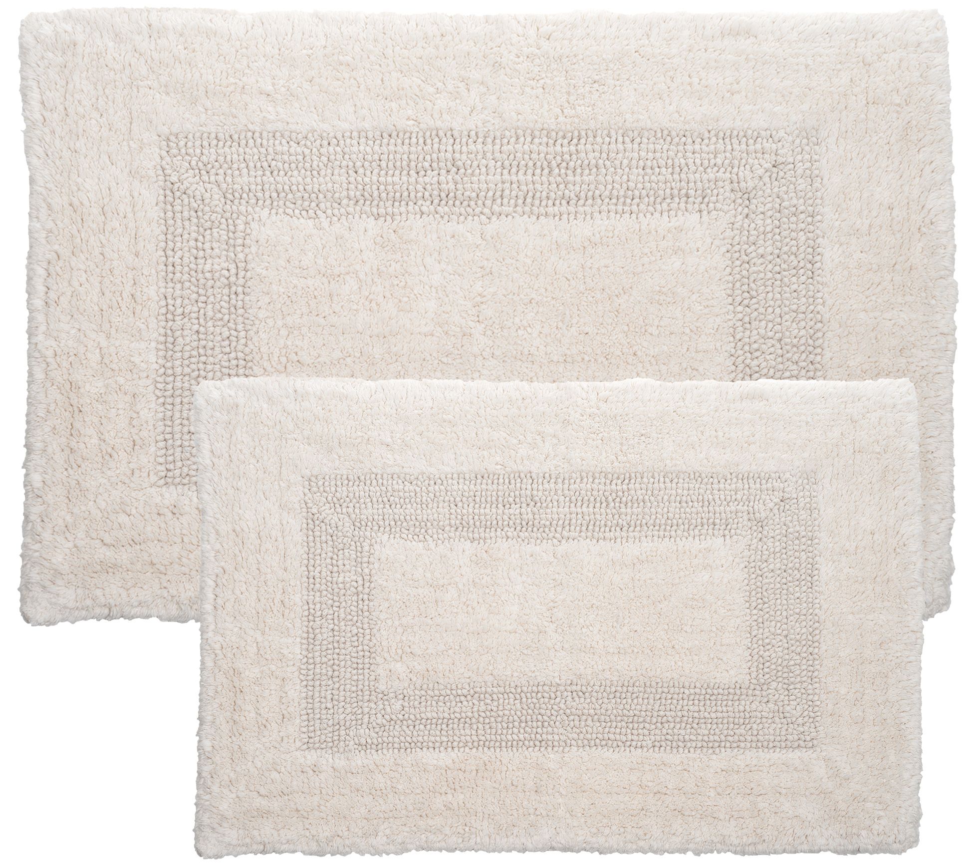 Lavish Home Cotton Reversible 2-Piece Bath MatSet
