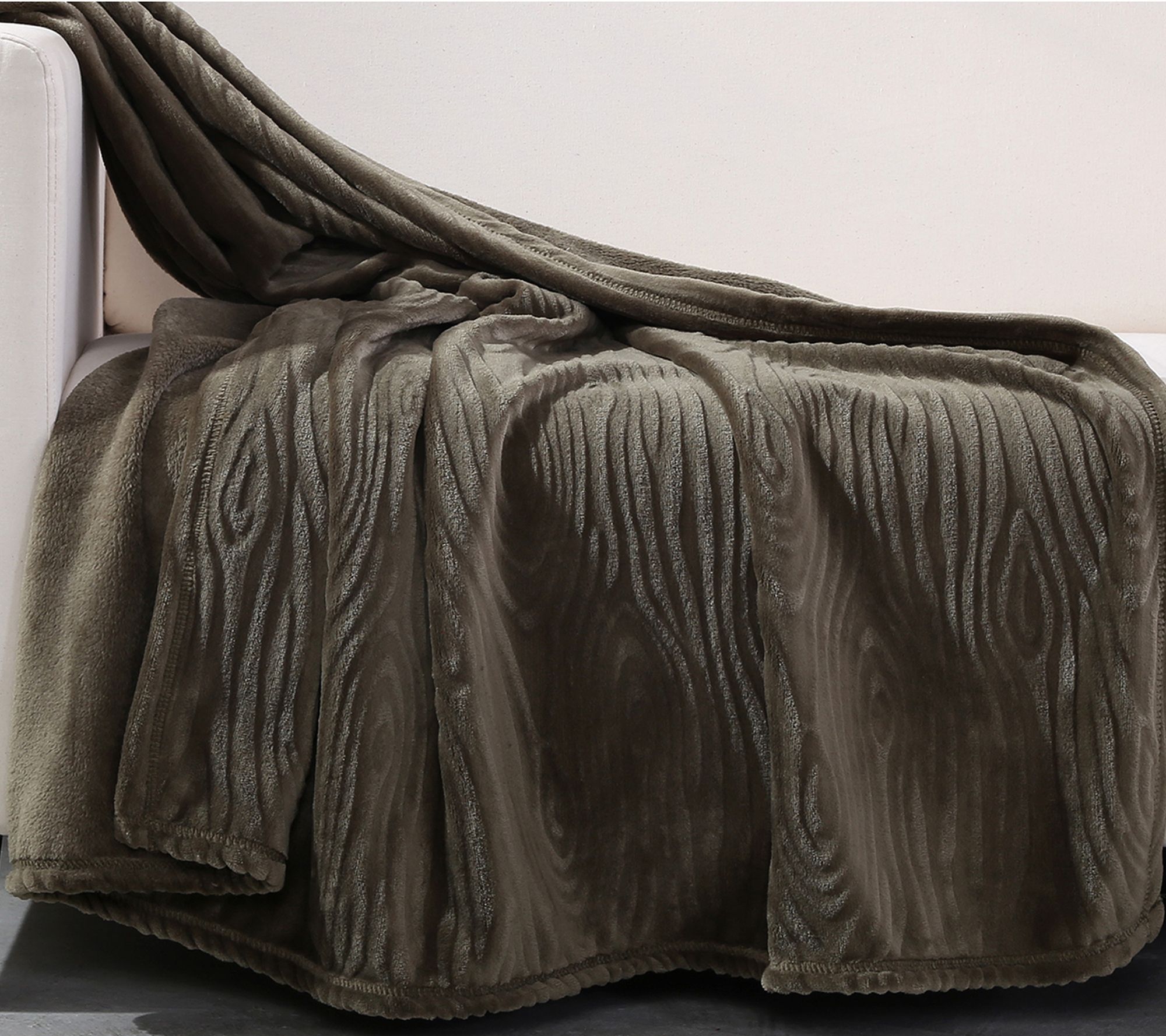 Berkshire Blanket Velvet Soft Woodgrain Throw Blanket