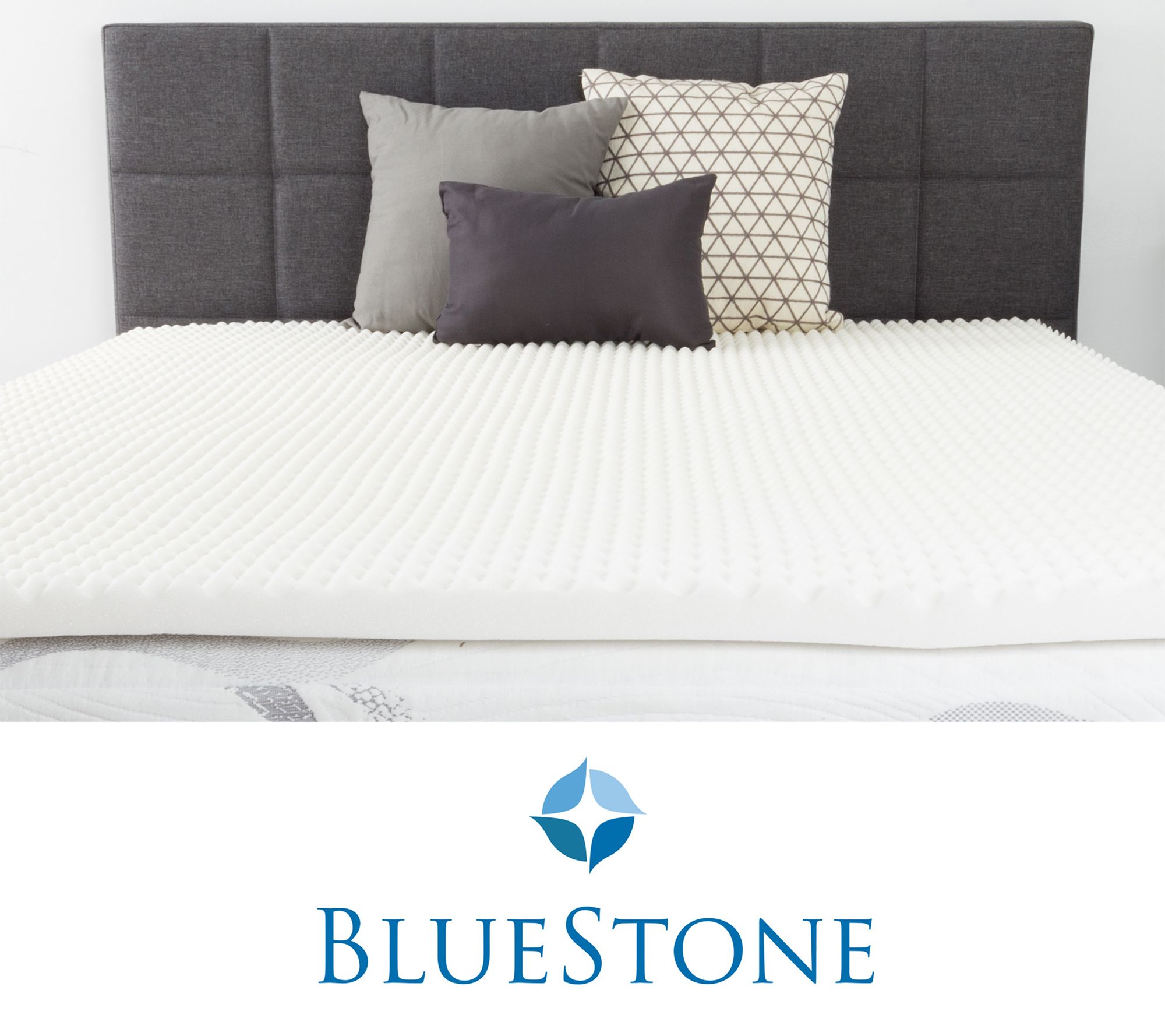 Bluestone Egg Crate 2" Queen Memory Foam Mattress Topper