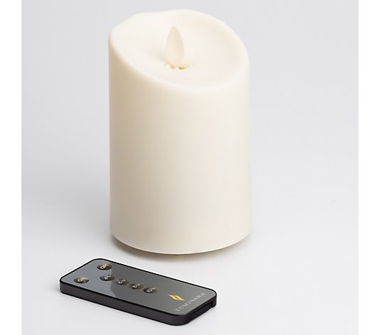 Luminara 4" Outdoor Candle with Soft-Touch Coating and Remote