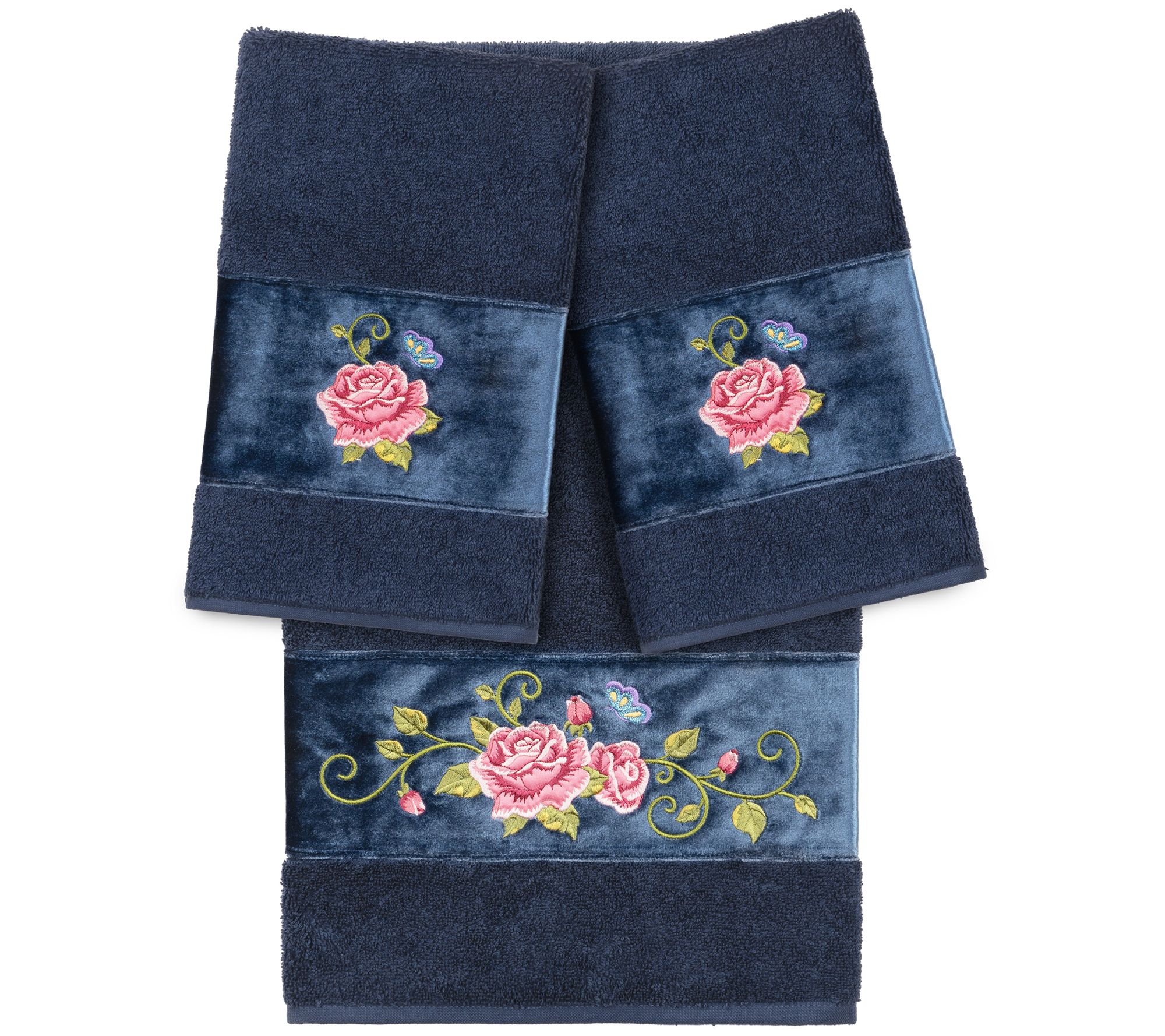 Linum Home Textiles Rebecca 3pc Embellished Towel Set