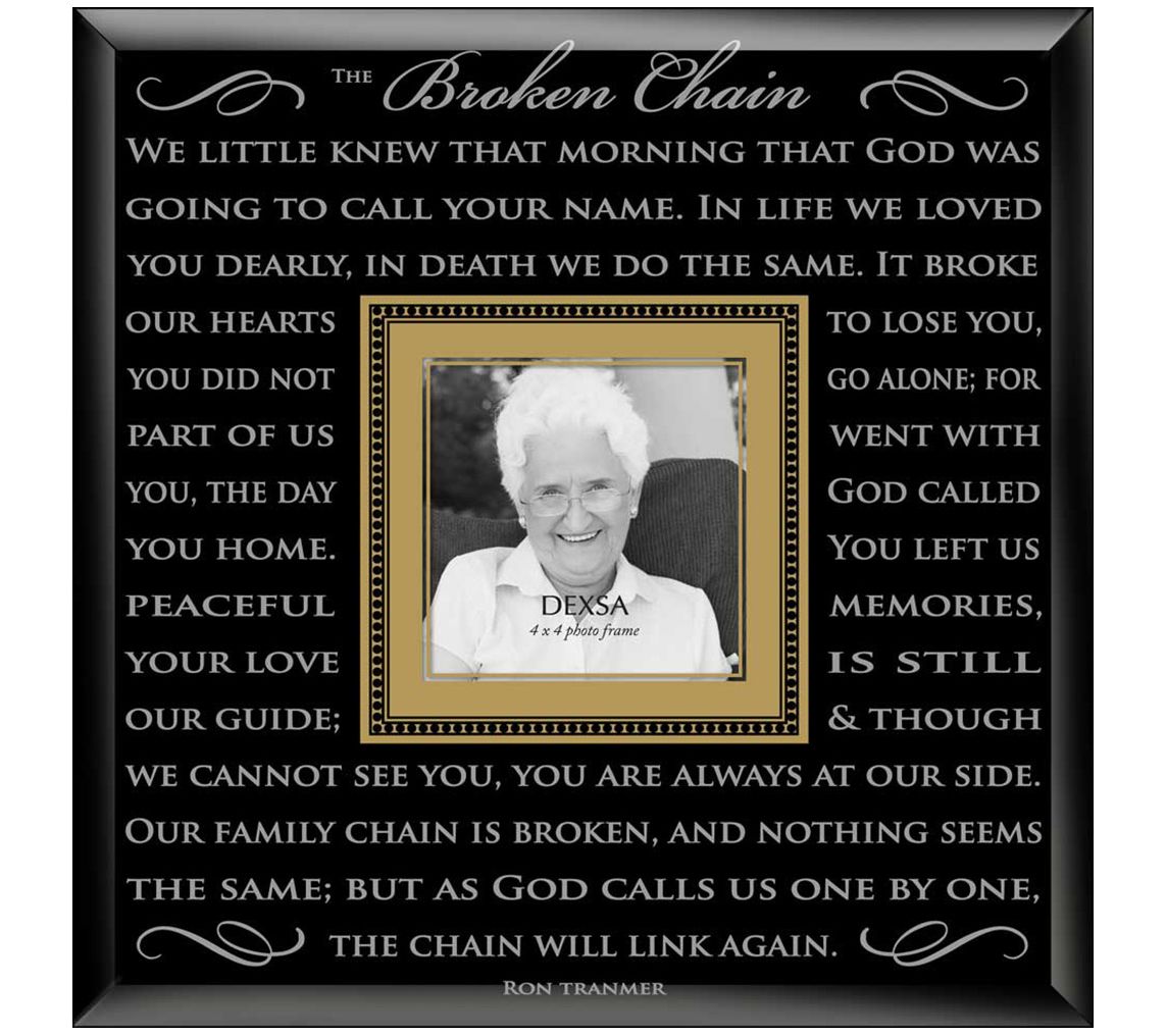 Dexsa Broken Chain Beveled Glass Photo Frame with Easel