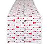 Design Imports 14" x 108" Hearts & Arrow PrintTable Runner