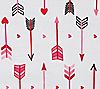Design Imports 14" x 108" Hearts & Arrow PrintTable Runner, 1 of 5