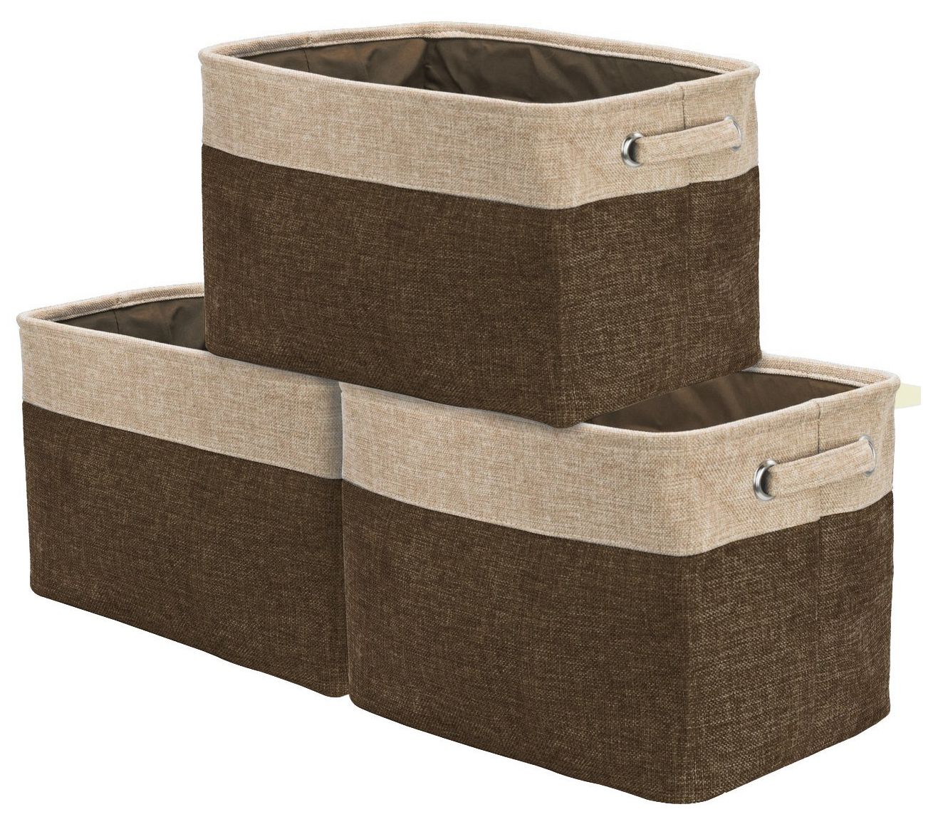 Sorbus 3-Pack Twill Storage Basket Set