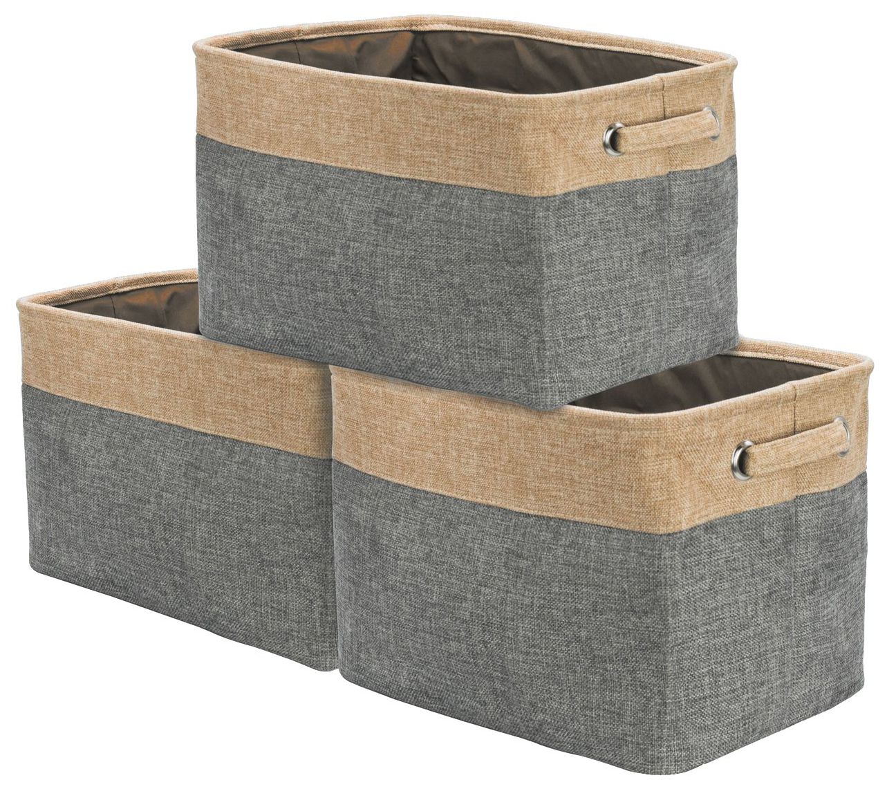 Sorbus 3-Pack Twill Storage Basket Set
