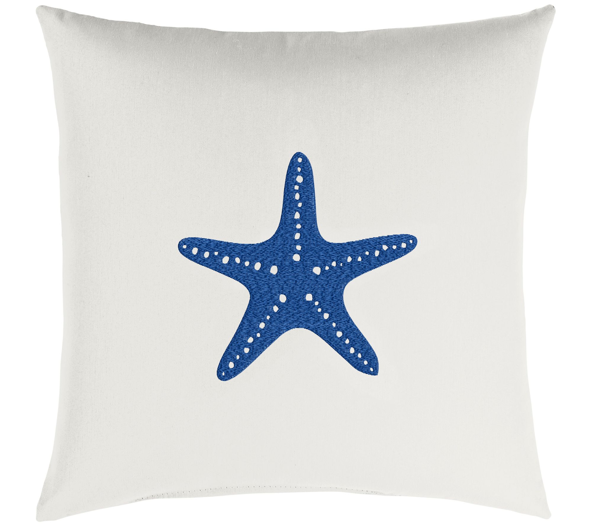 Sunbrella Indoor/Outdoor Embroidered Starfish Pillow