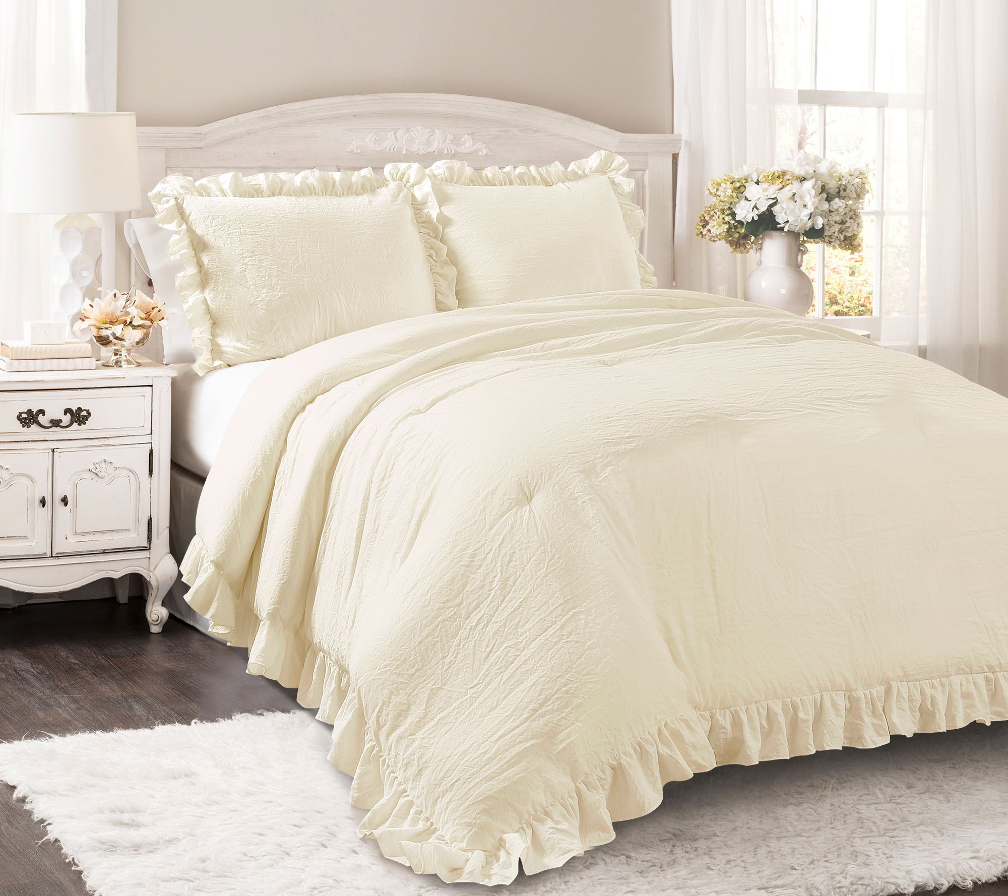 Reyna 3-Piece Full/Queen Comforter Set by L ushDecor