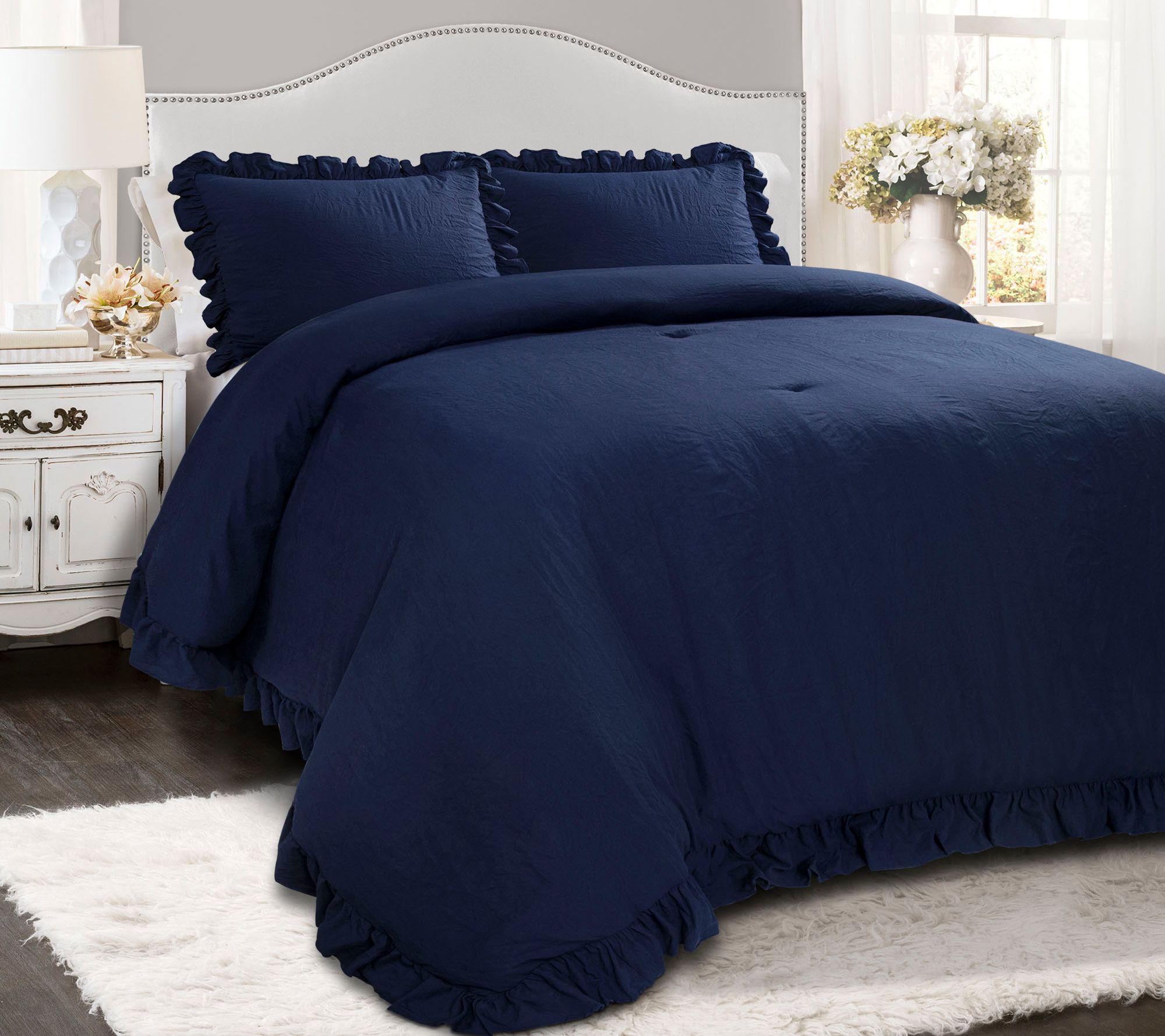 Reyna 3-Piece Full/Queen Comforter Set by L ushDecor