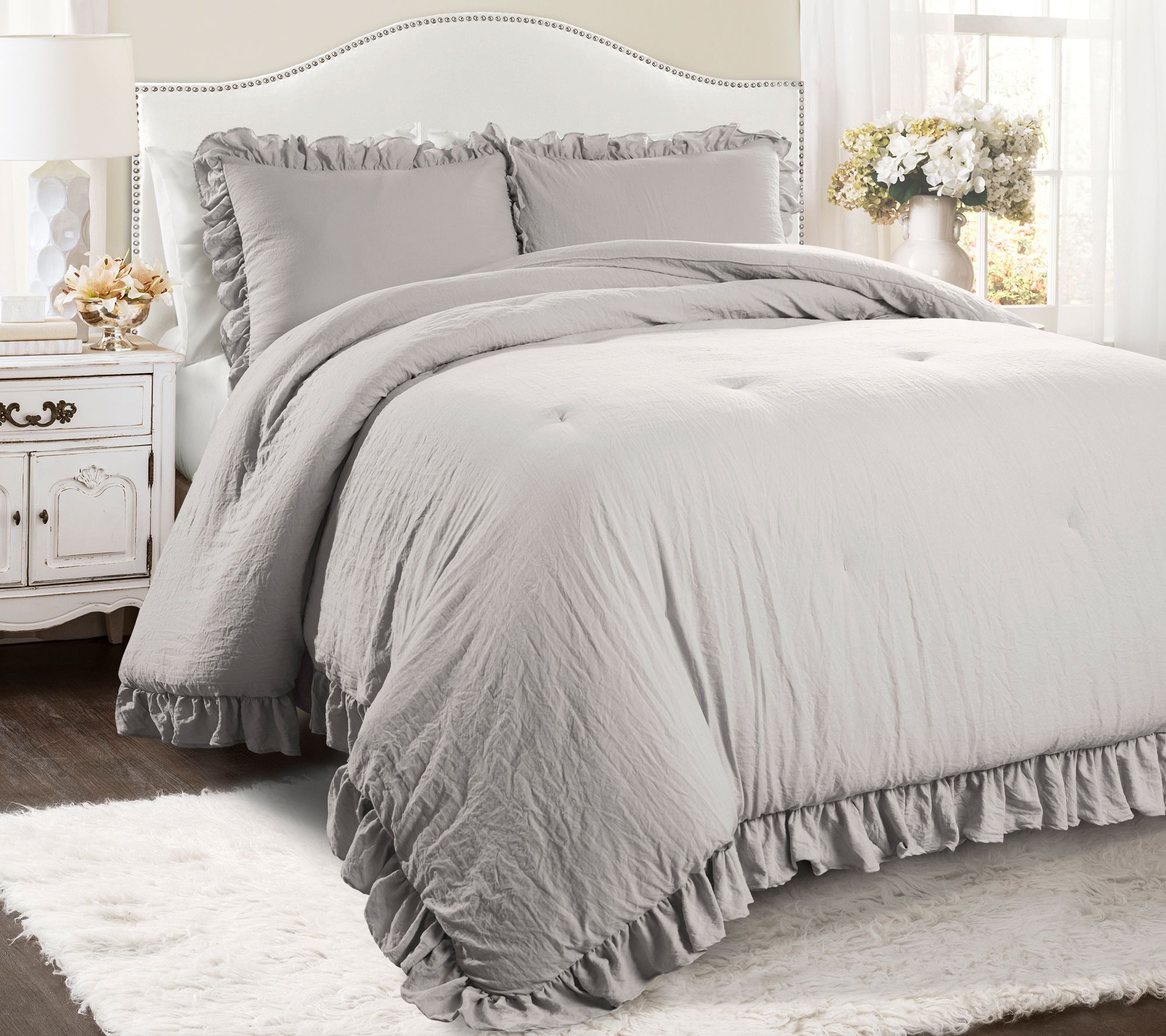 Reyna 3-Piece Full/Queen Comforter Set by L ushDecor
