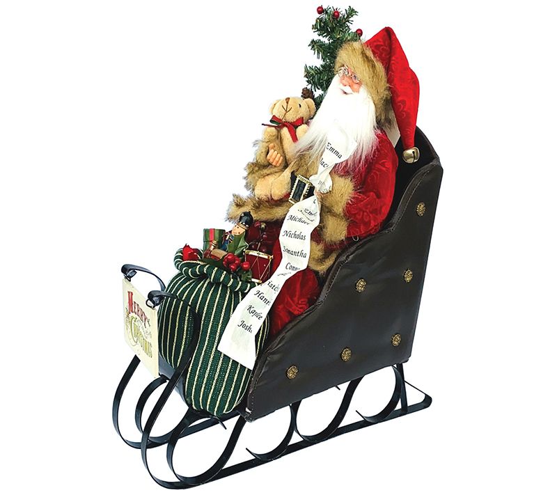 Red Victorian Sleigh by Santa's Workshop - QVC.com