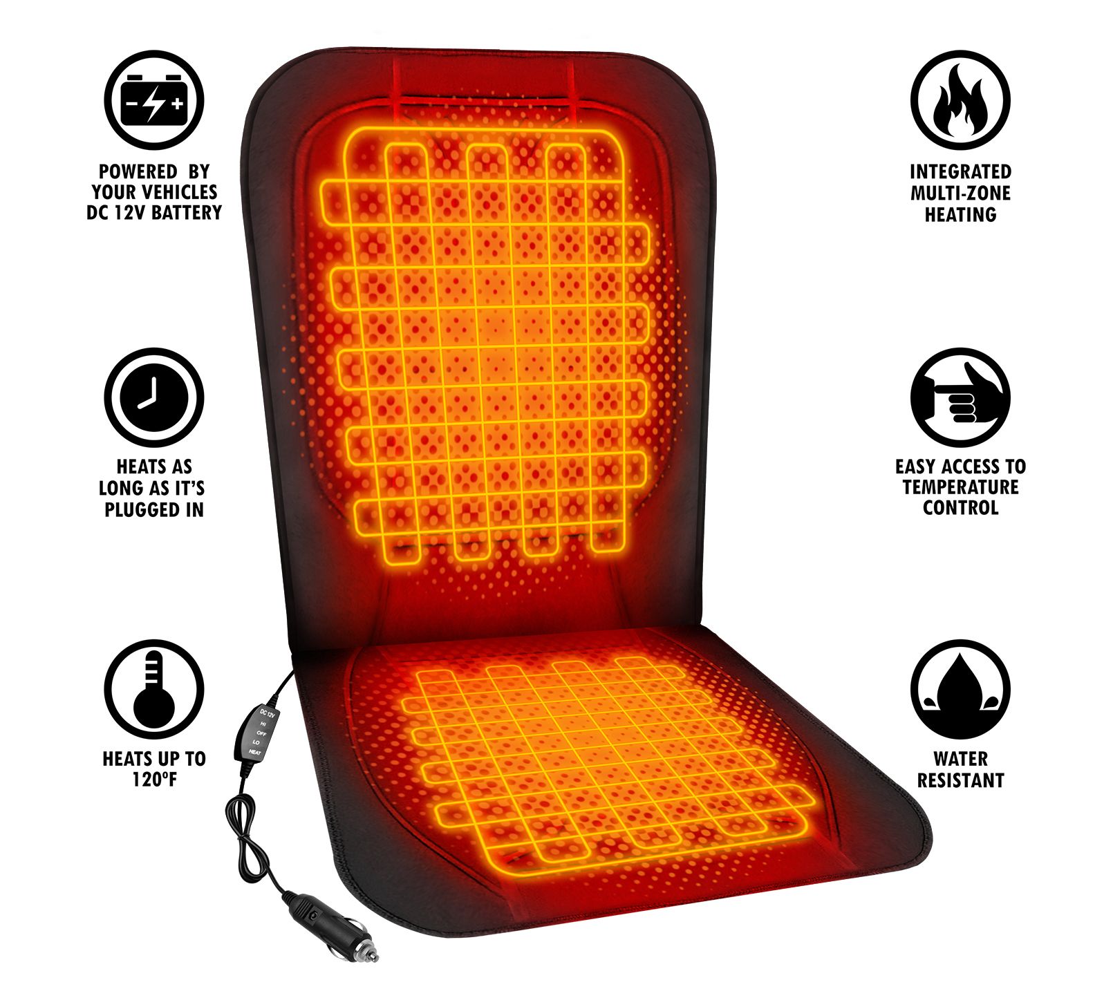ActionHeat Rechargeable Heated Seat Cushion on QVC 